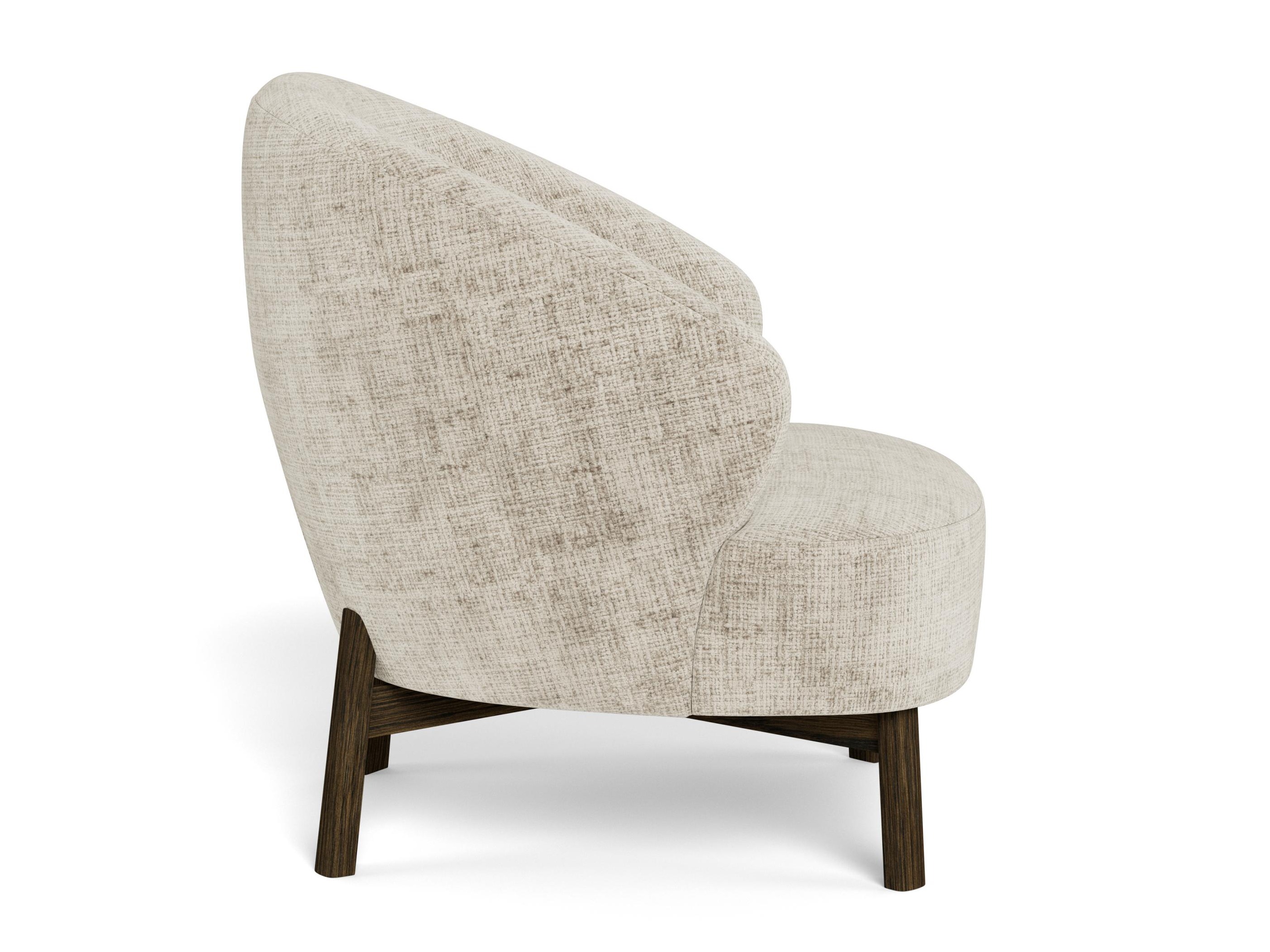 Fauteuil Norsica 1064 (Beige + Chêne foncé)
