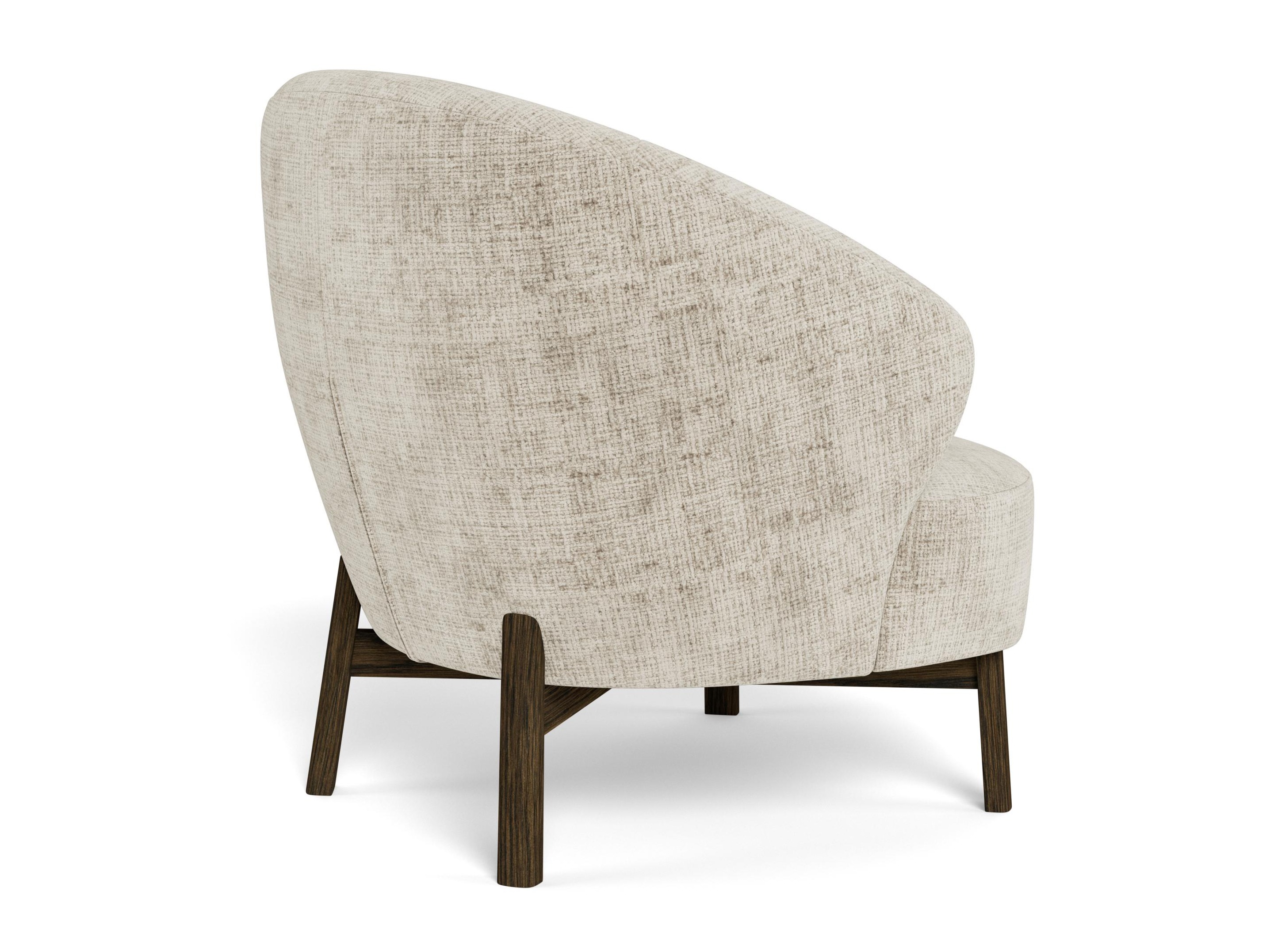 Fauteuil Norsica 1064 (Beige + Chêne foncé)
