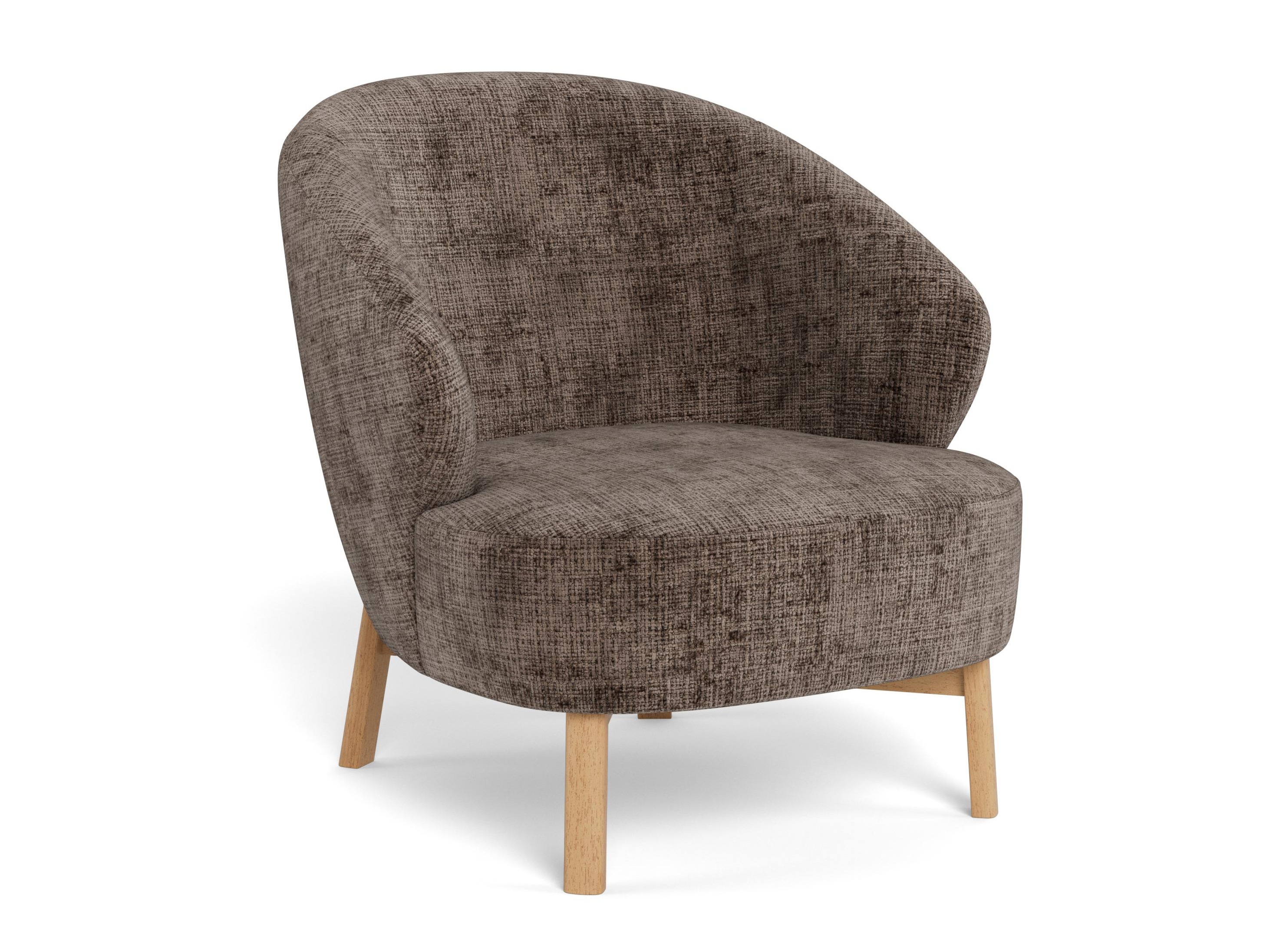 Fauteuil Norsica 1064 (Brun foncé + Chêne)