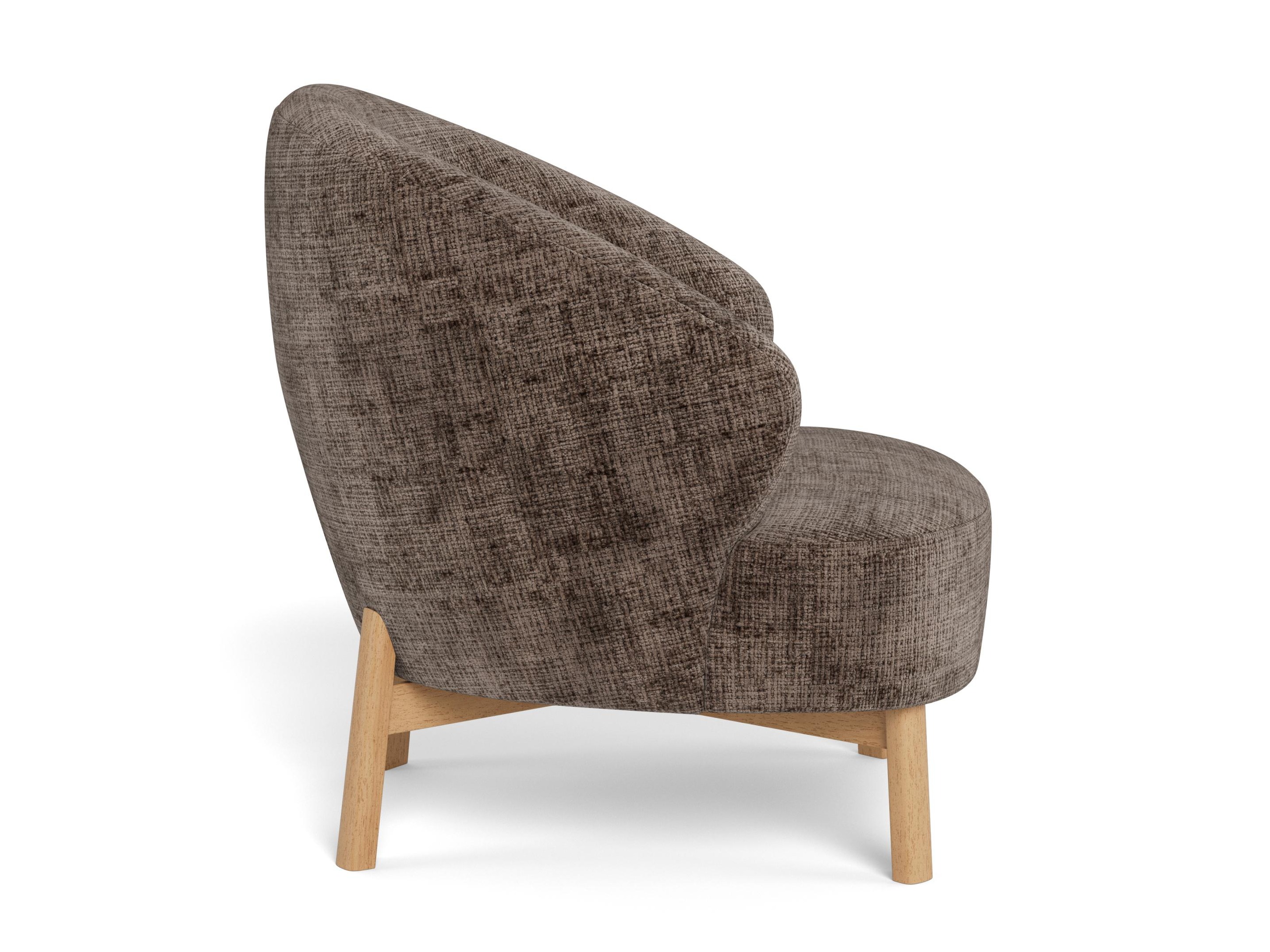 Fauteuil Norsica 1064 (Brun foncé + Chêne)