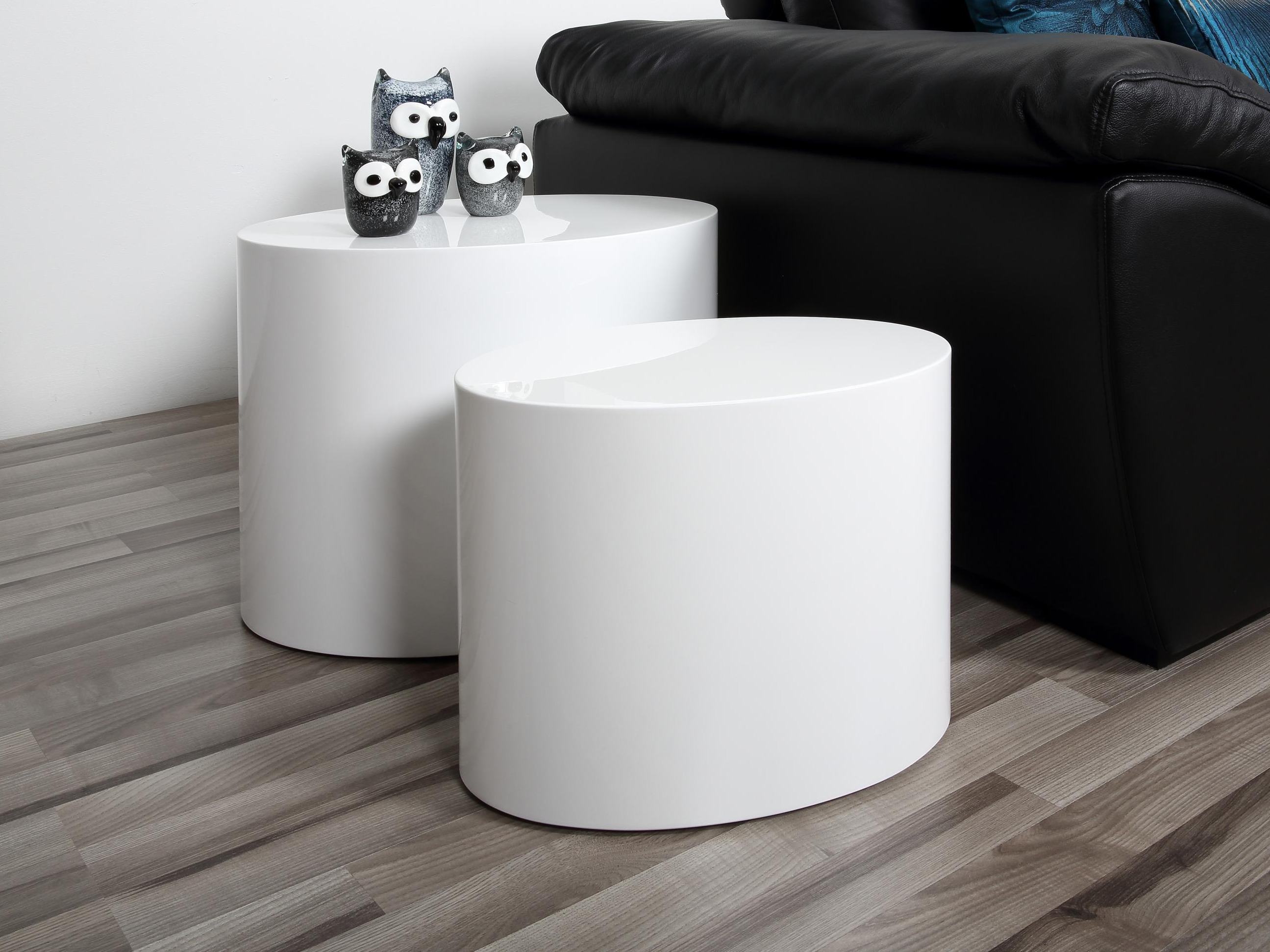 Ensemble de tables d'appoint Norsica 587 (Blanc brillant)