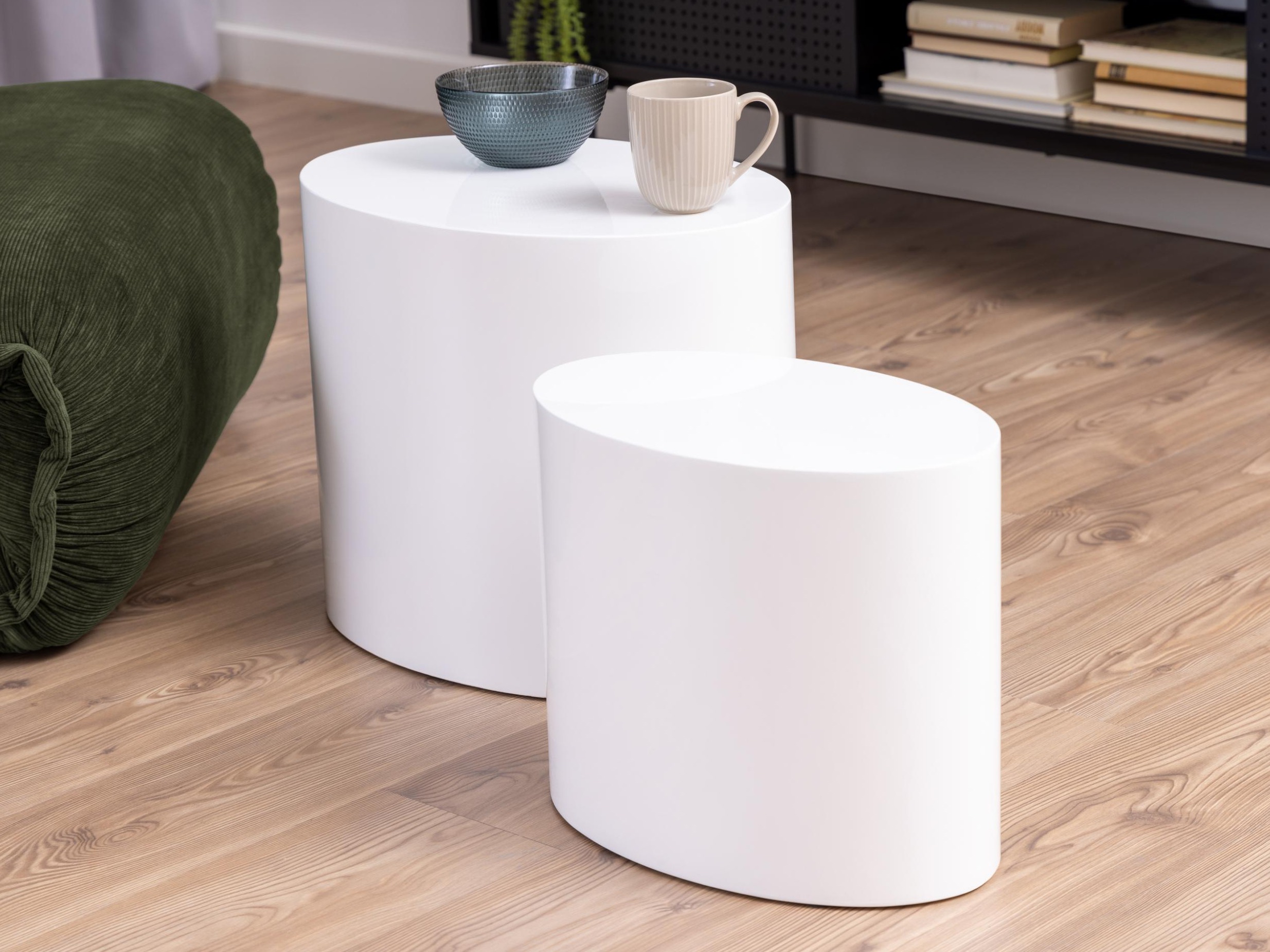 Ensemble de tables d'appoint Norsica 587 (Blanc brillant)