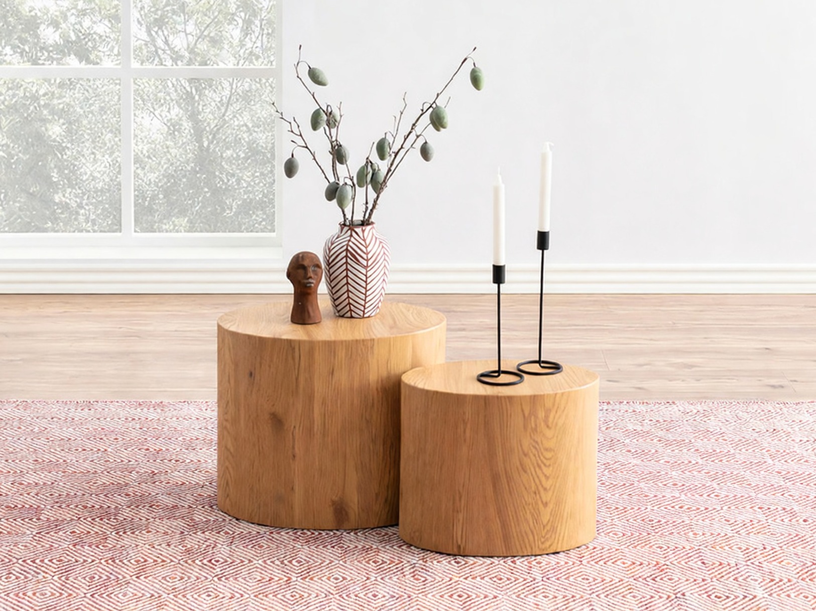 Ensemble de tables d'appoint Norsica 587 (Chêne sauvage)