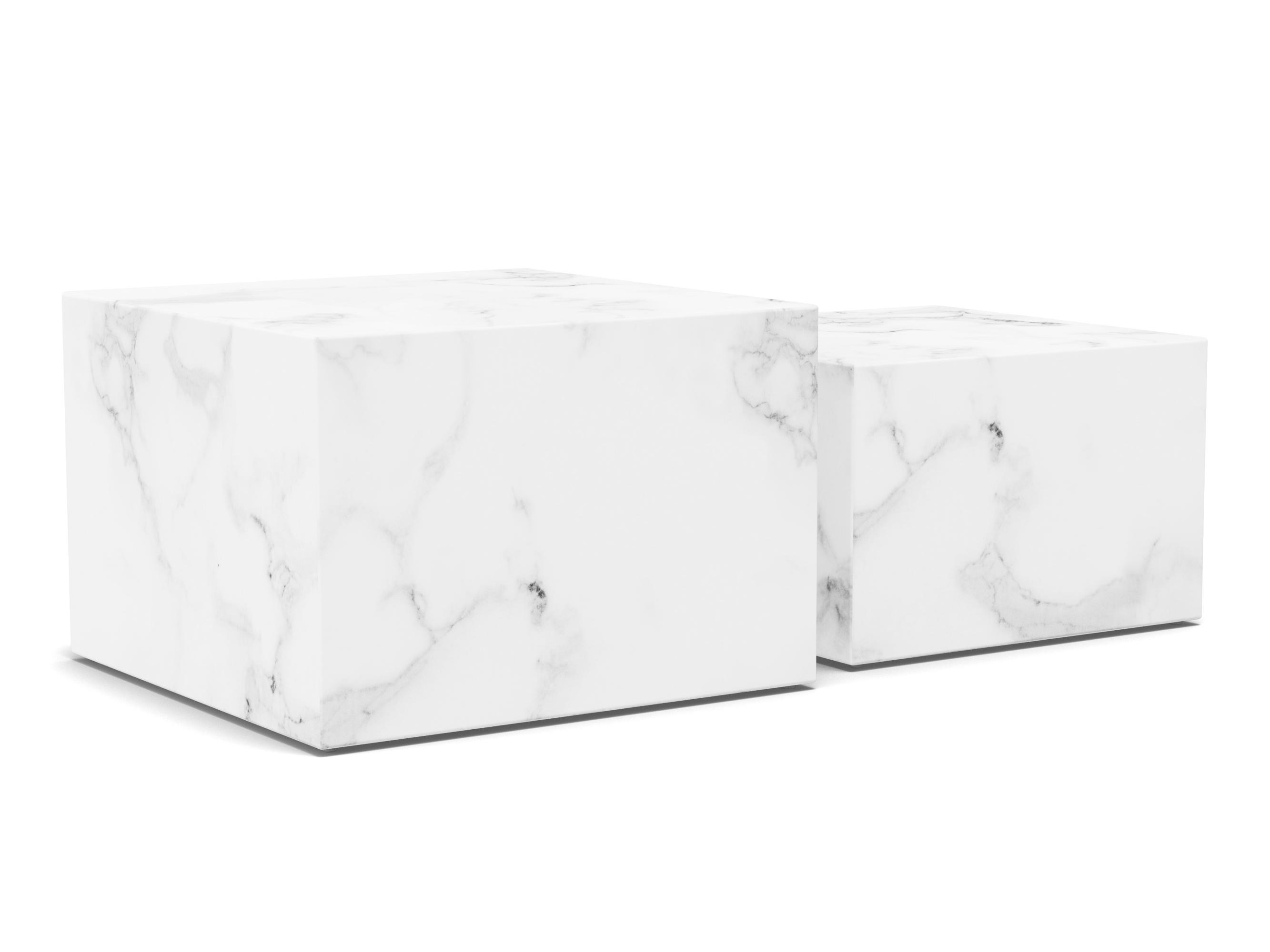 Ensemble tables basses Norsica 603 (Marbre blanc)
