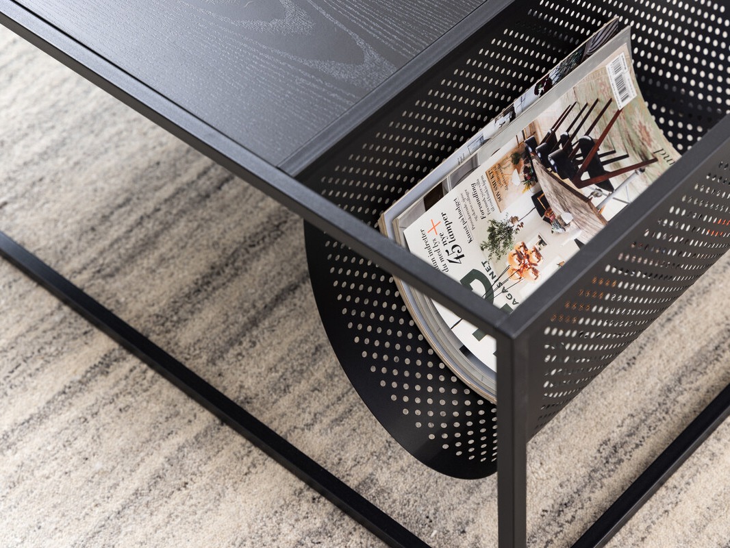 Table basse Norsica Sevferi 130 (Cendre noire + Noir)