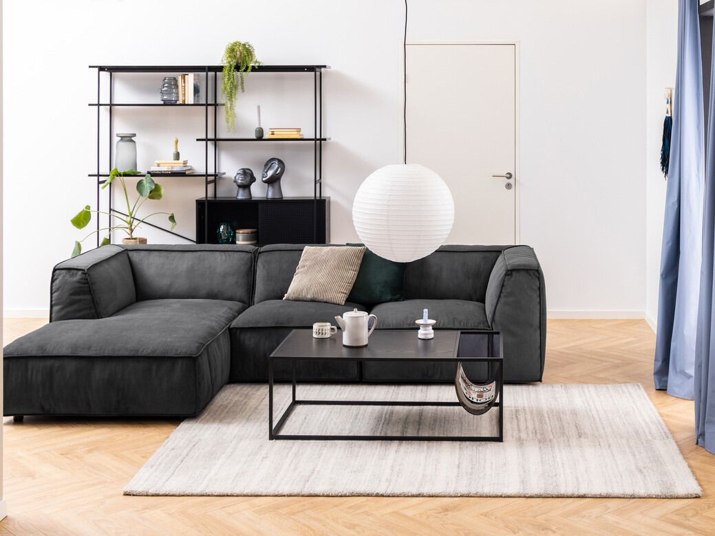 Table basse Norsica Sevferi 130 (Cendre noire + Noir)