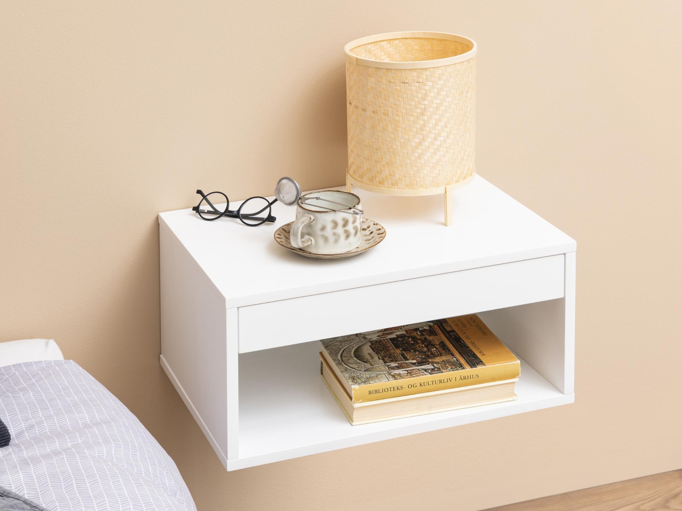 Table de chevet Norsica 600 (Blanc)