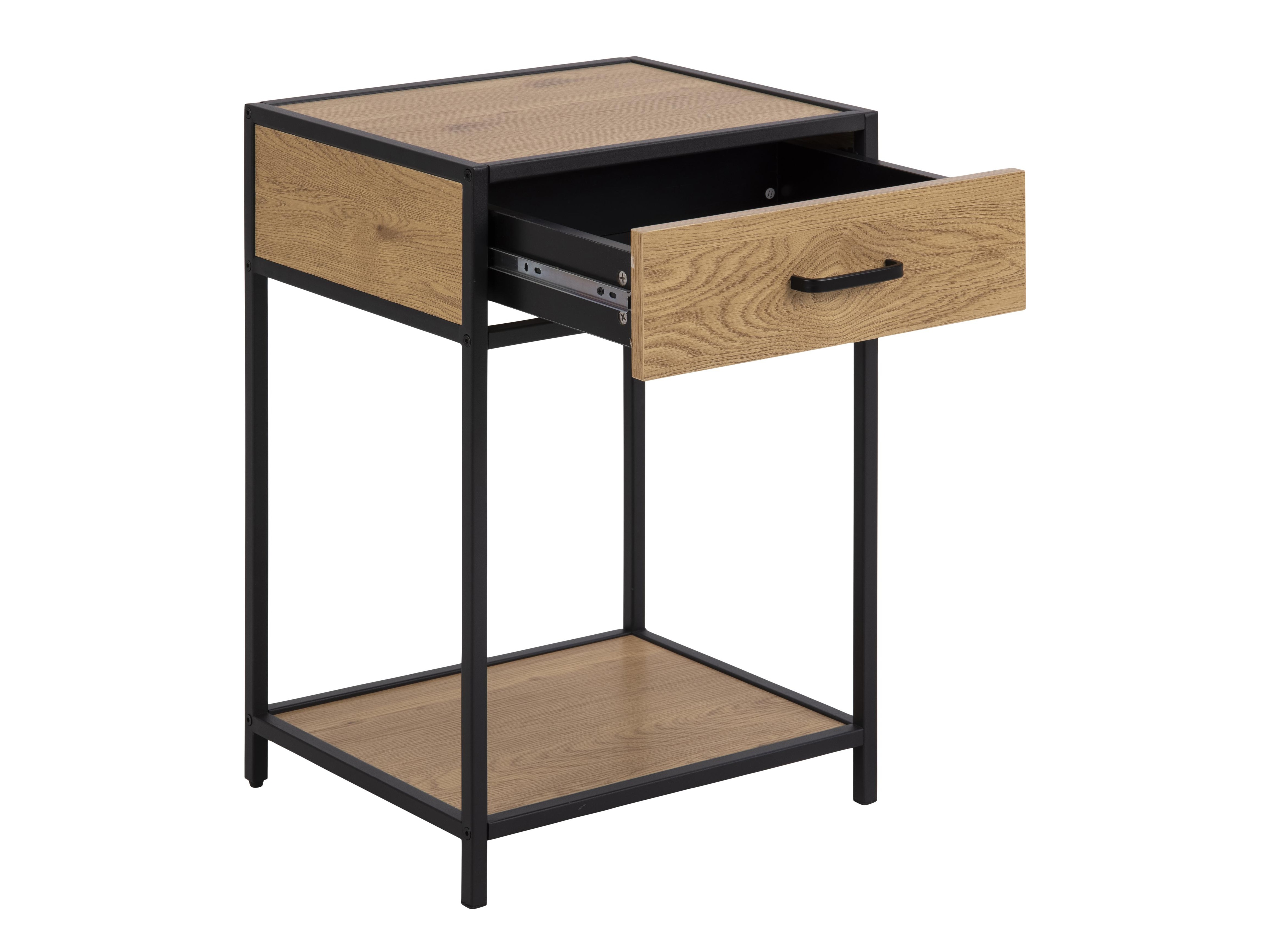Table de chevet Norsica Sevferi 128 (Chêne sauvage + Noir)