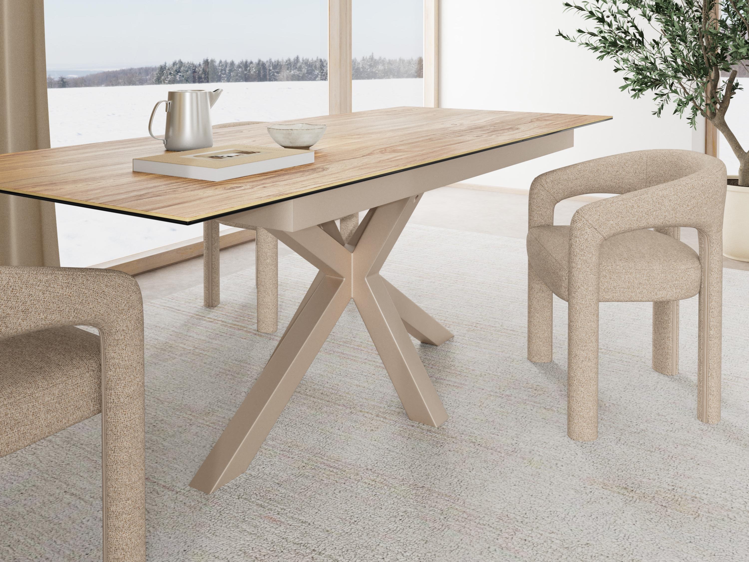 Table Norsica 676 (Chêne sauvage + Gris)