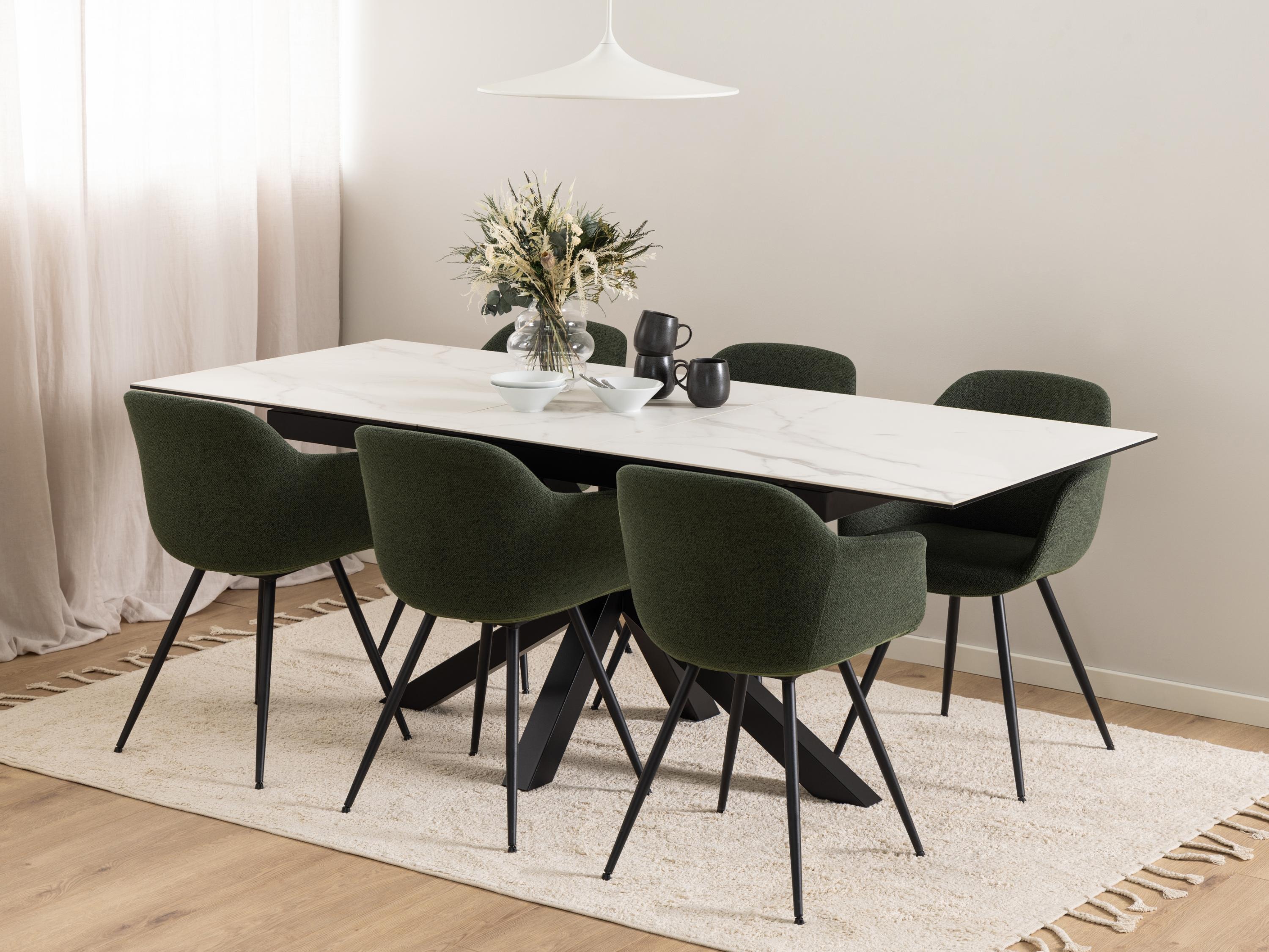 Table Norsica 676 (Marbre blanc + Noir)