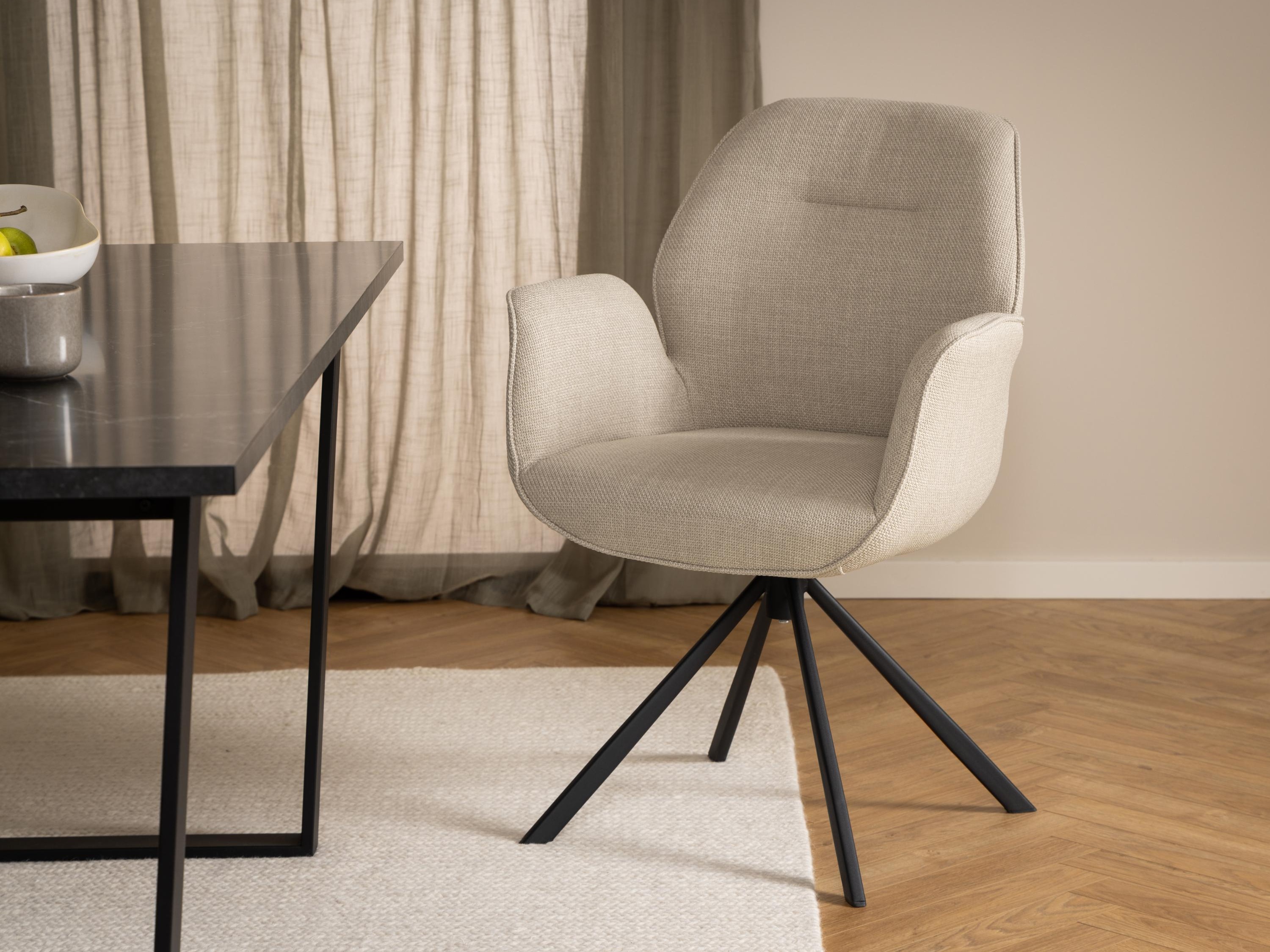 Chaise Norsica 392 (Beige + Noir)