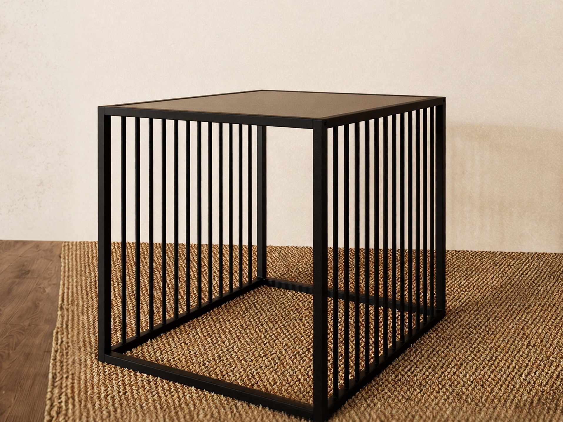 Table d'appoint Norsica Livevai 102 (Marbre noir + Noir)