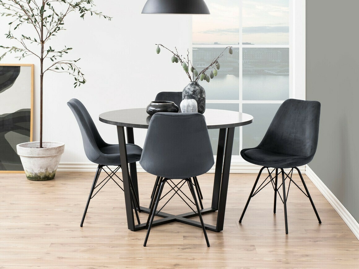 Table Norsica 309 (Marbre noir + Noir)