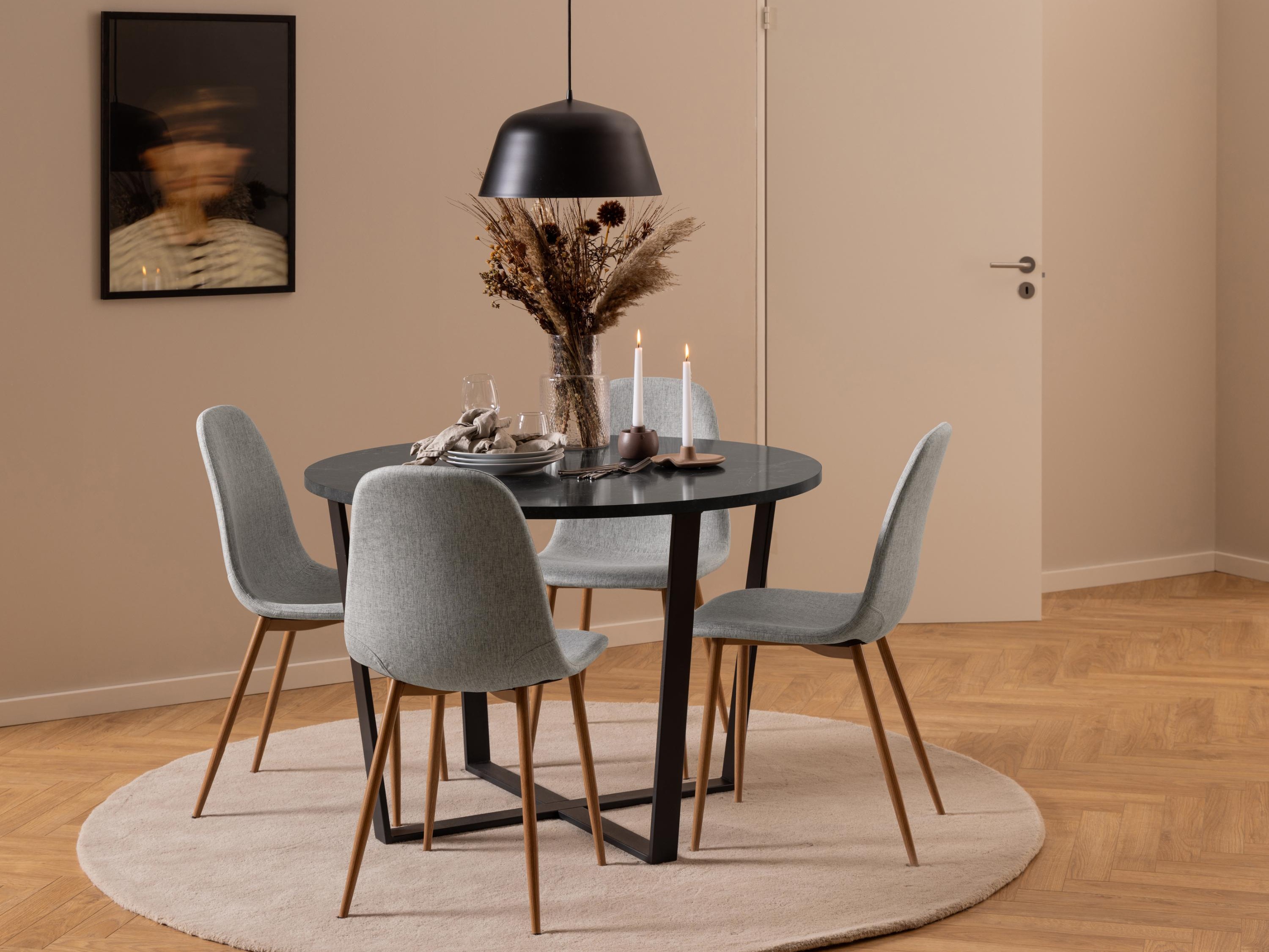 Table Norsica 309 (Marbre noir + Noir)