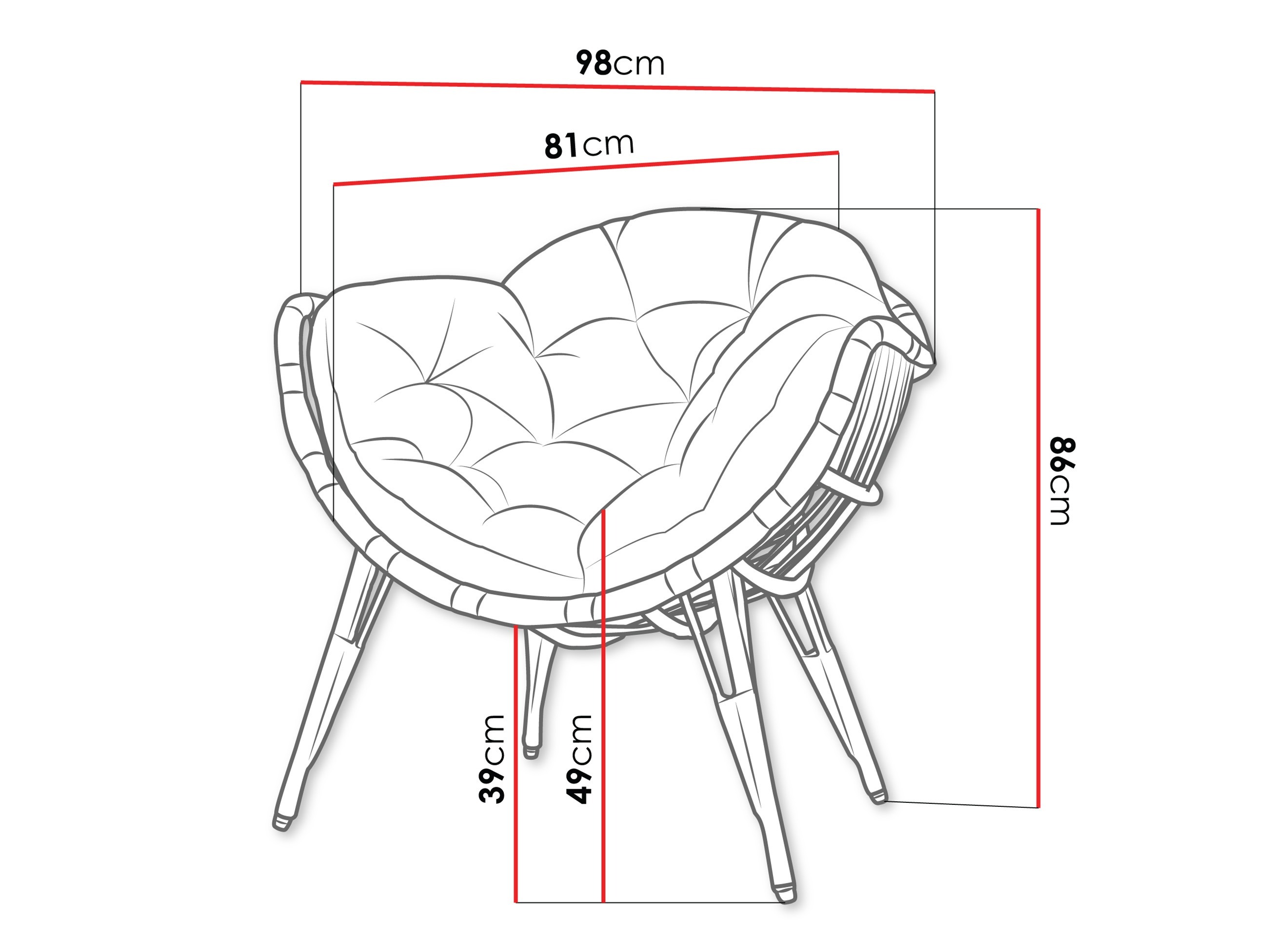 Chaise de jardin Comfivo Sapientia