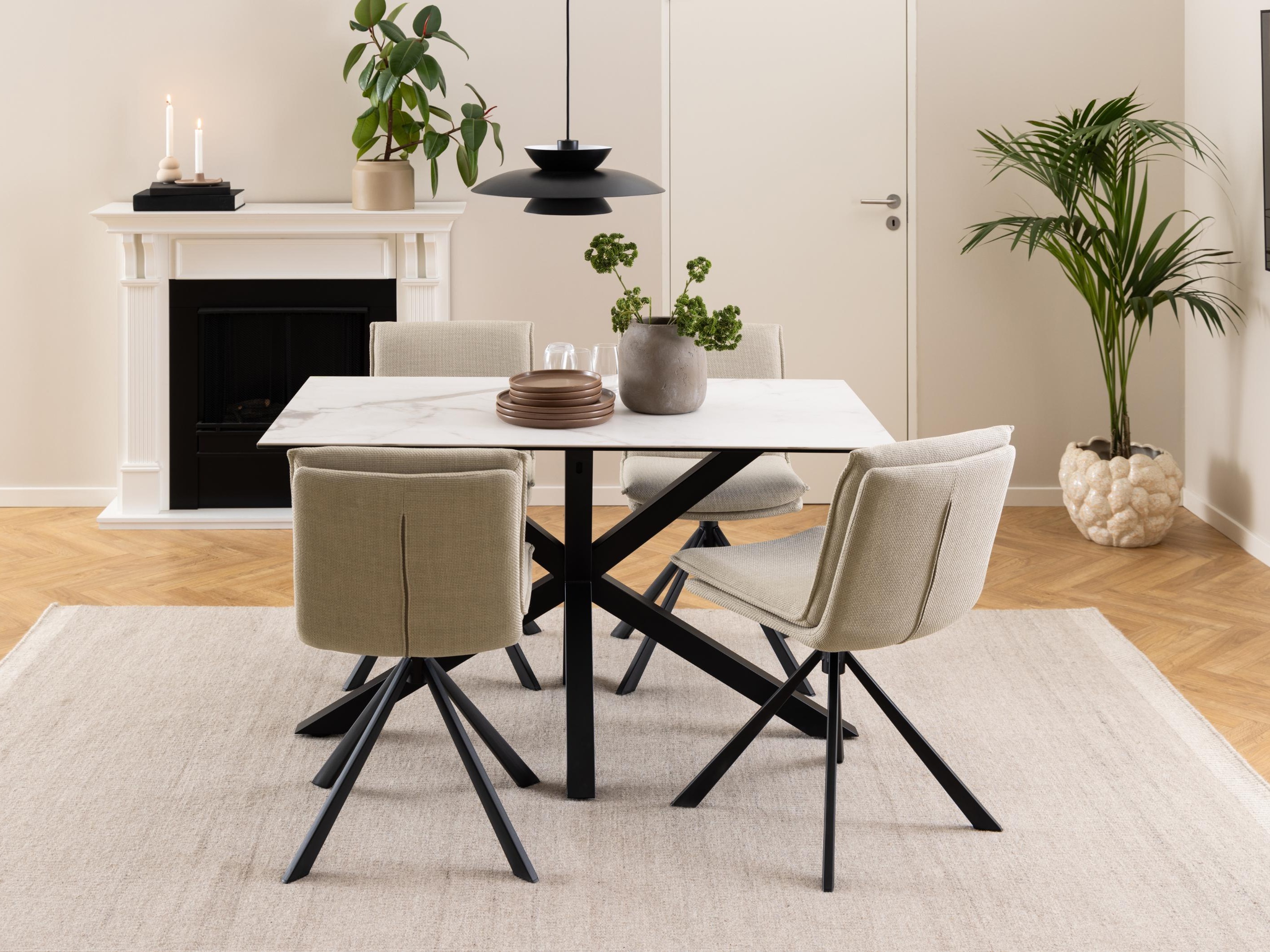 Chaise Norsica 680 (Beige + Noir)