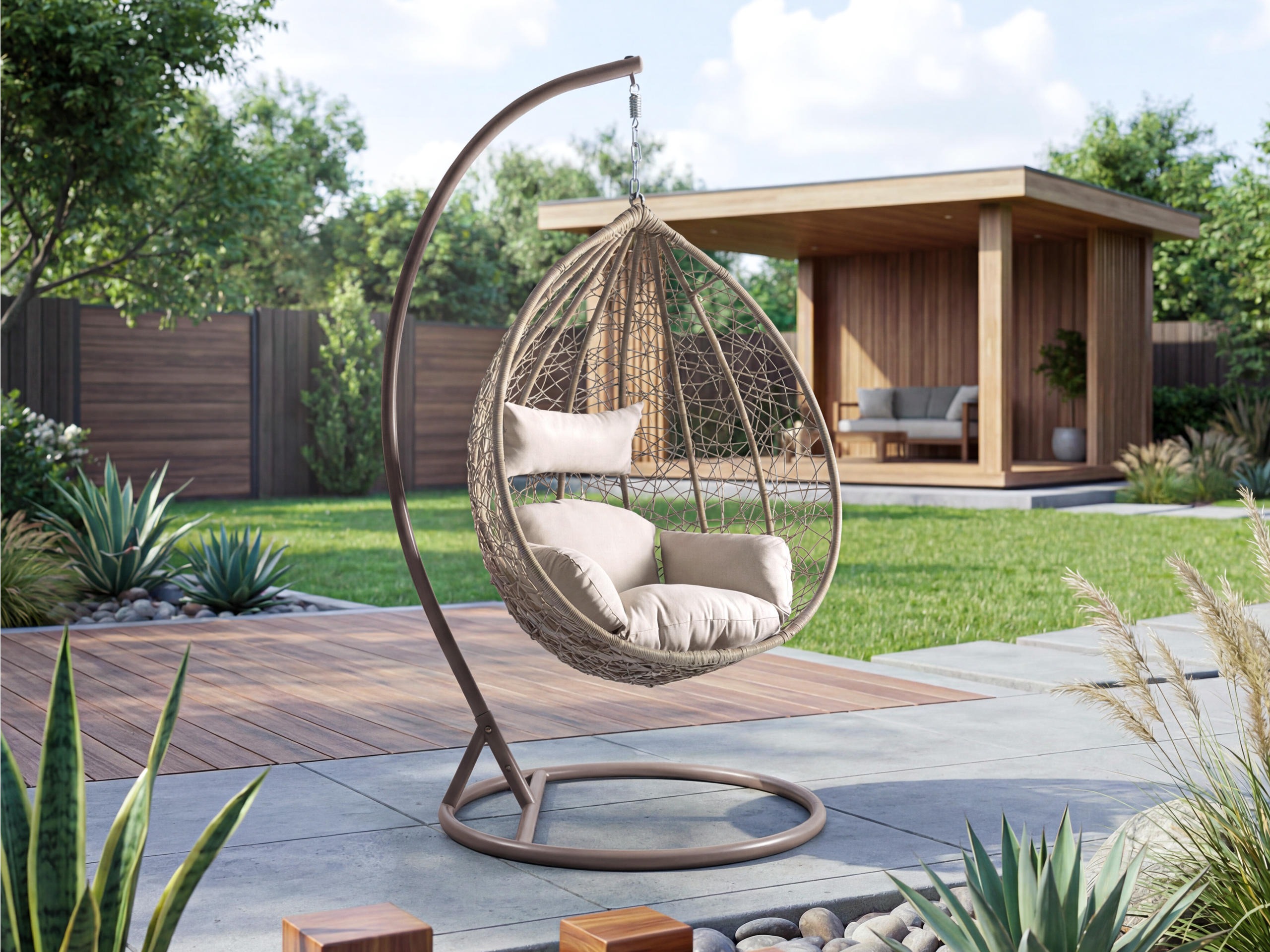 Chaise suspendu Comfivo Schola (Beige)