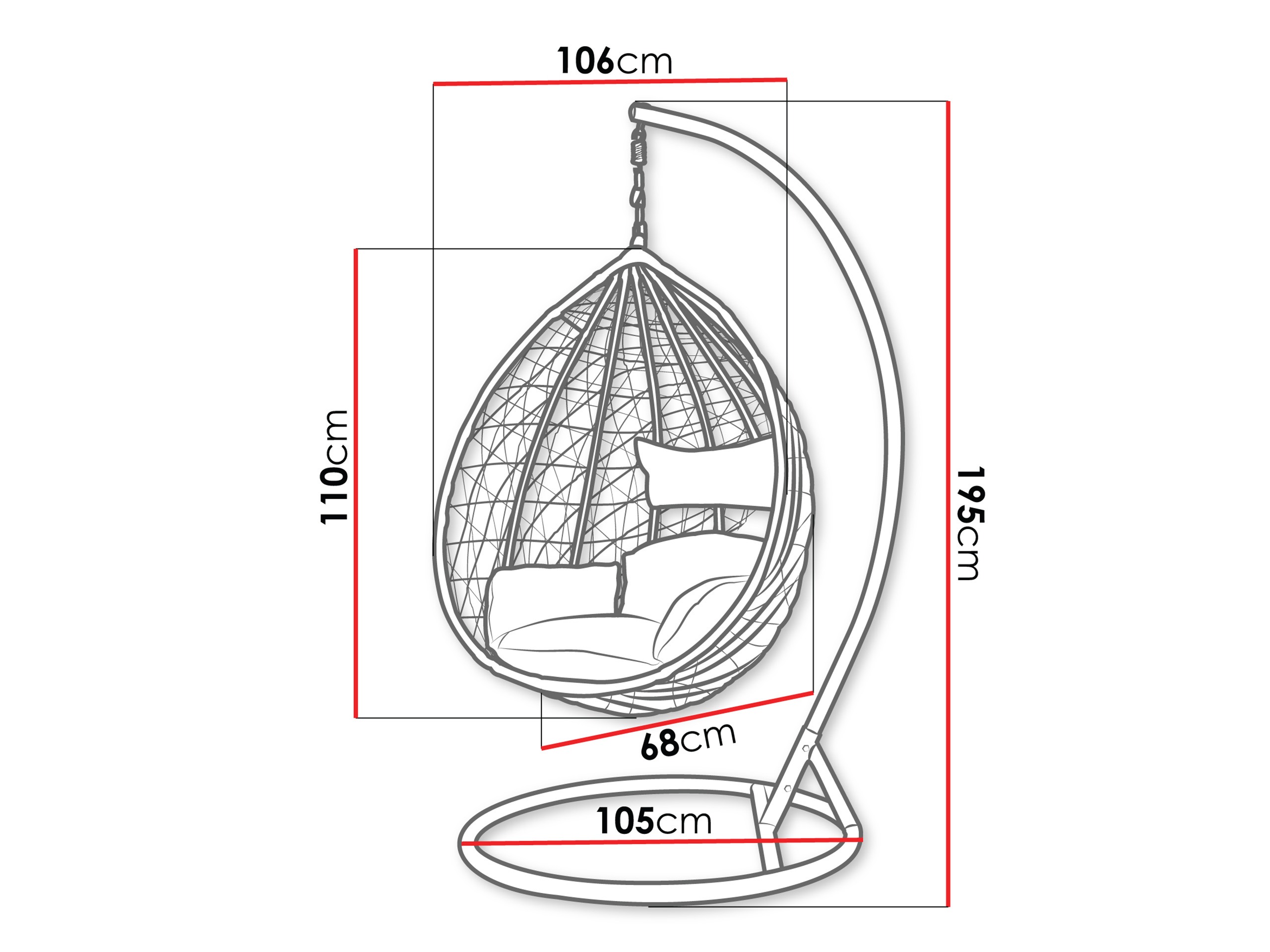 Chaise suspendu Comfivo Schola (Beige)