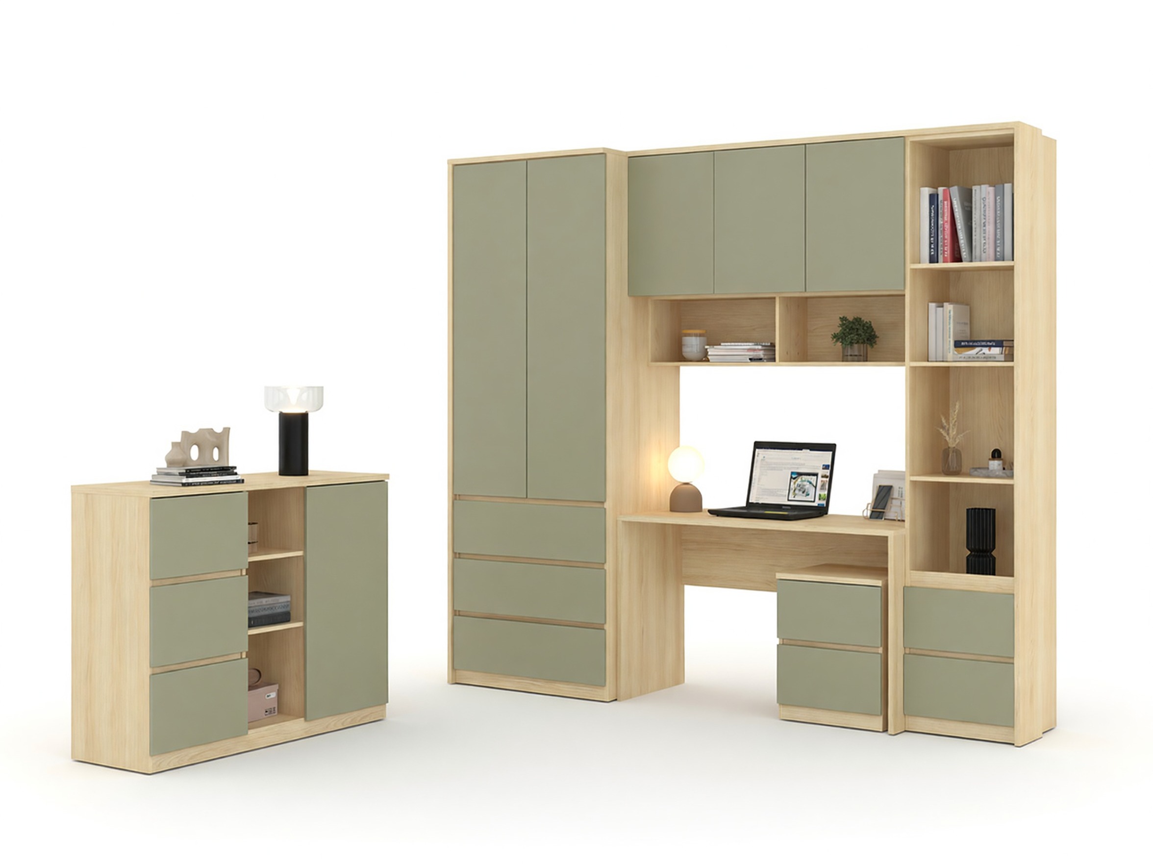 Ensemble de meubles Nolcala 122 (Chêne + Eucalyptus)