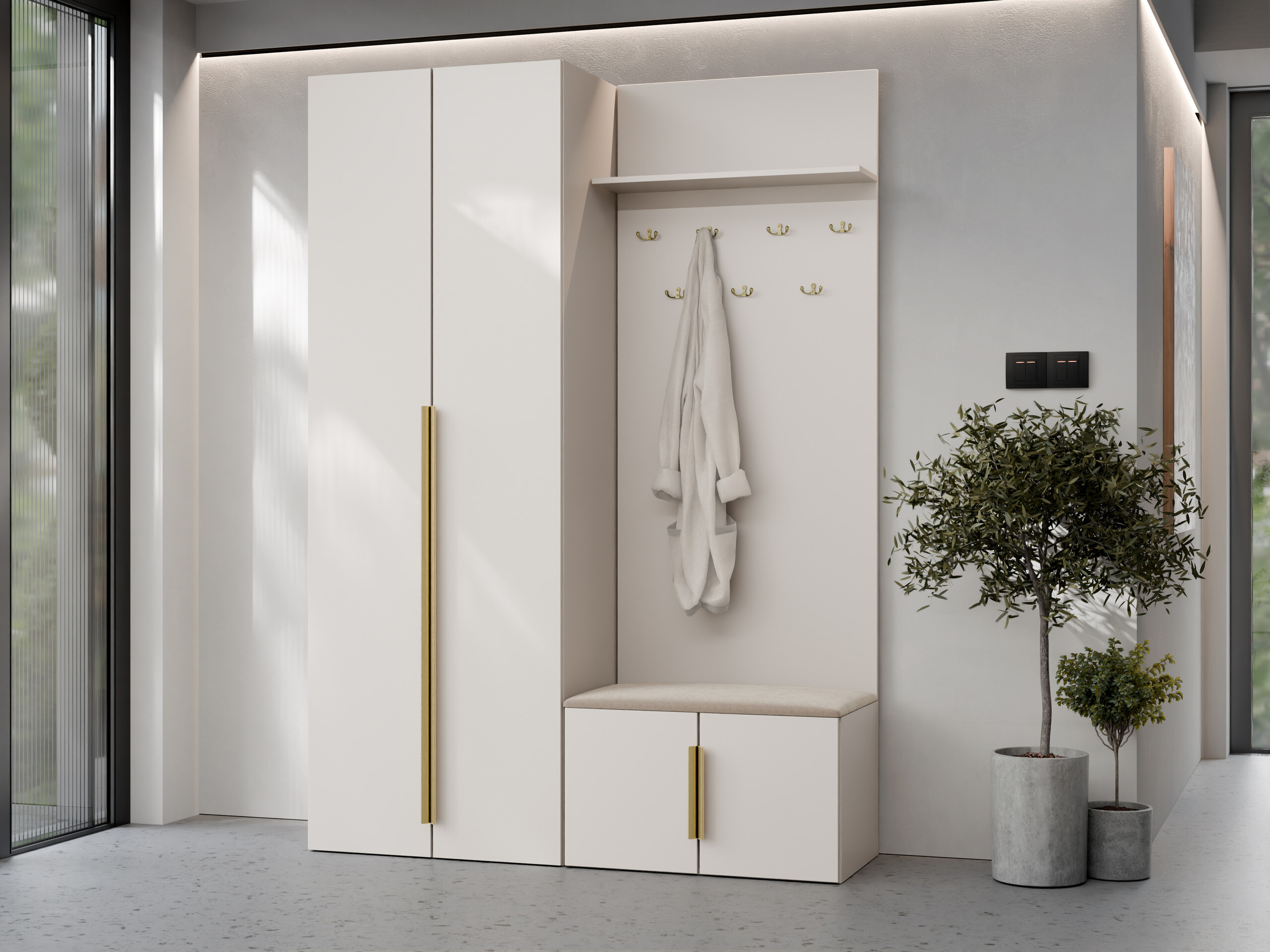 Étagère Comfivo 578 (Beige + Doré)