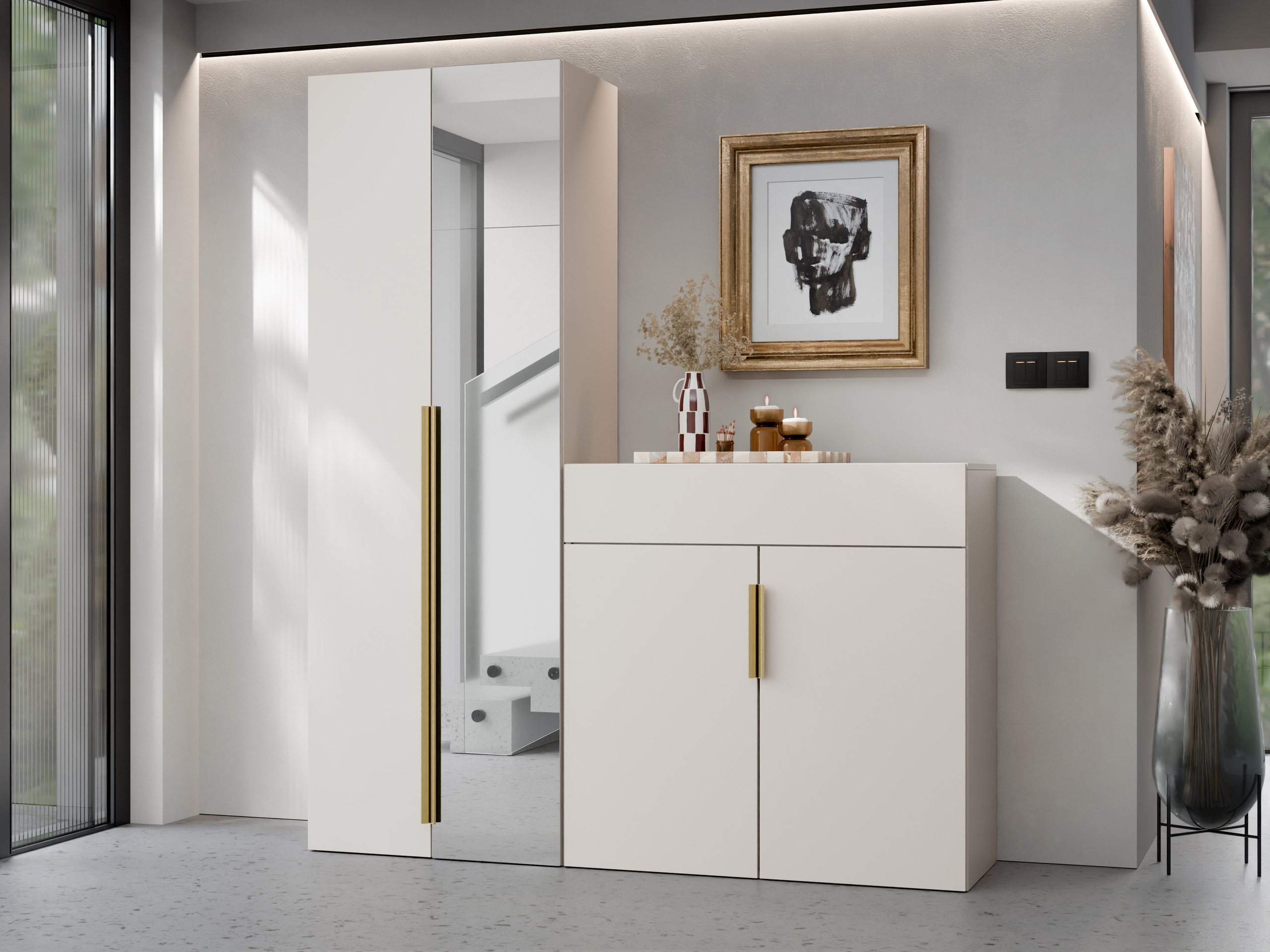 Meuble d'entrée Comfivo Auditor II (Beige)