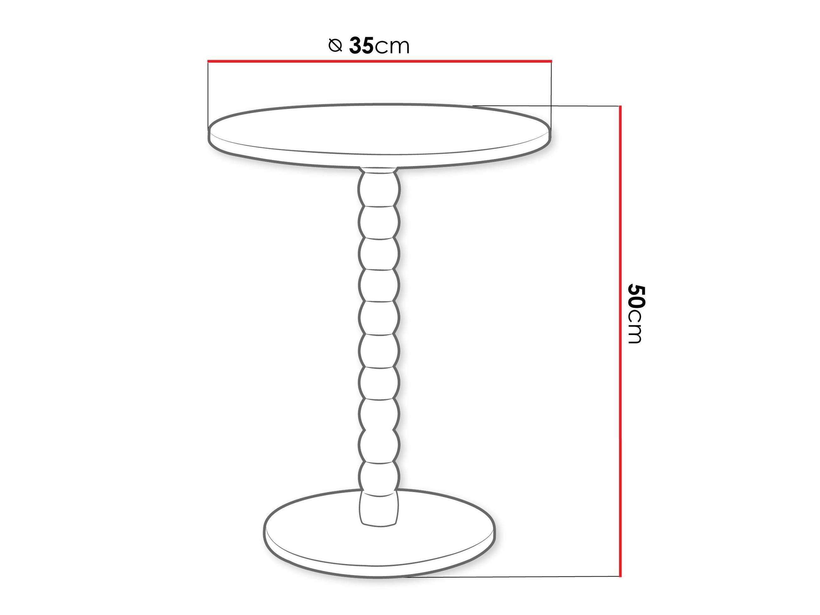 Table d'appoint Ludus (Blanc)