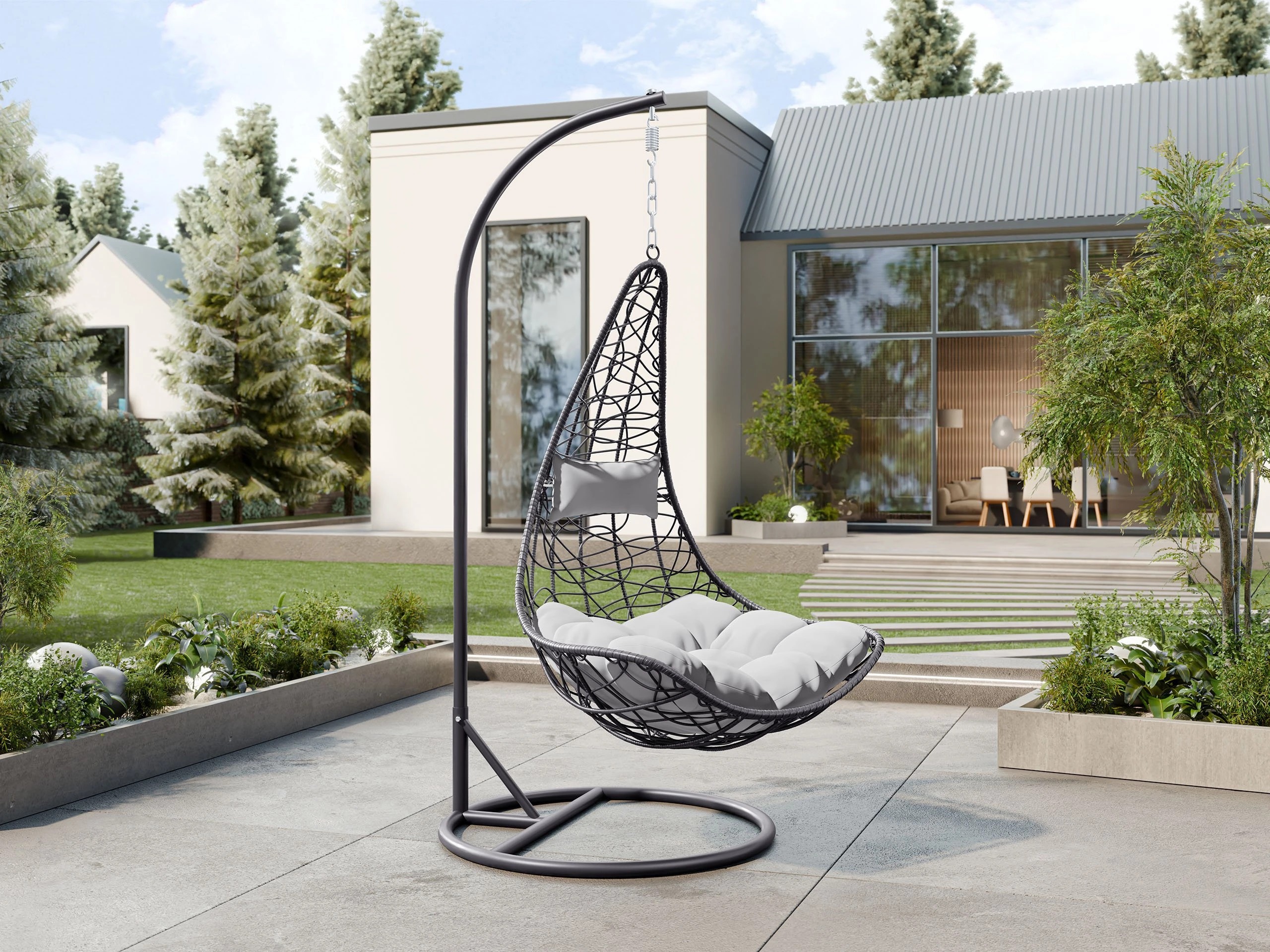 Chaise suspendu Comfivo Figae (Gris)