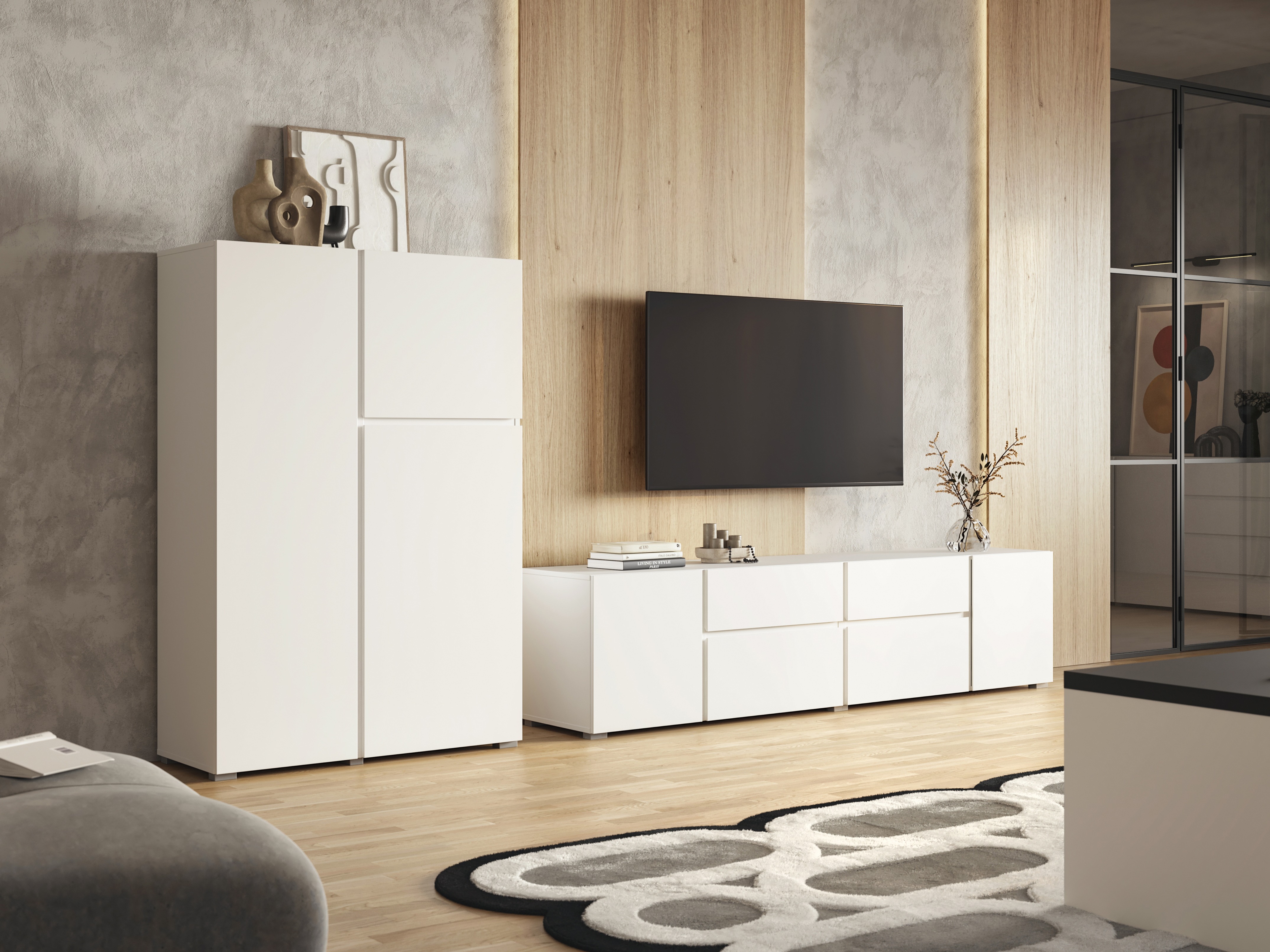 Ensemble de salon Elbleve 104 (Blanc)