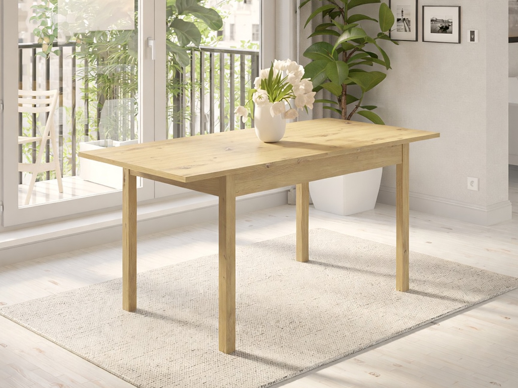 Table Bristol 220 (Chêne Artisan)