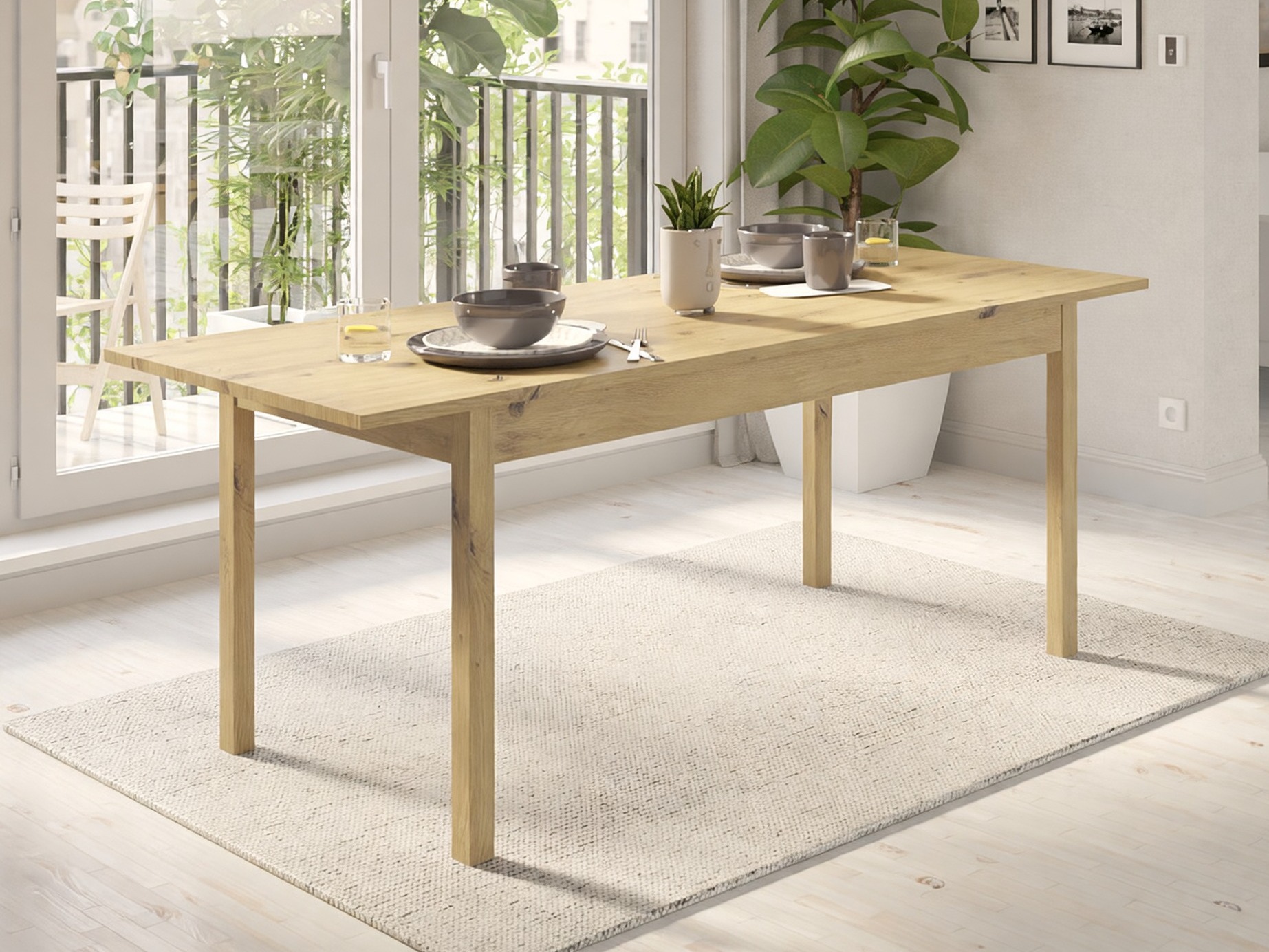 Table Bristol 221 (Chêne Artisan)