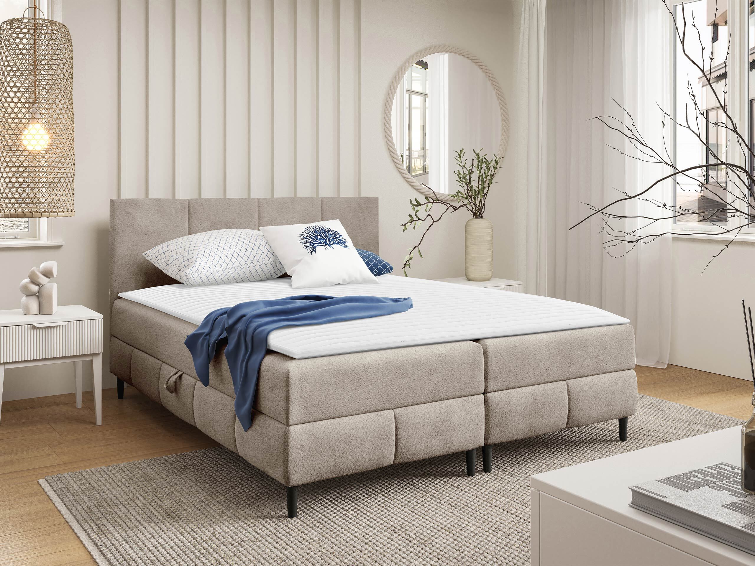 Lit boxspring Rivus I (Coral 50)