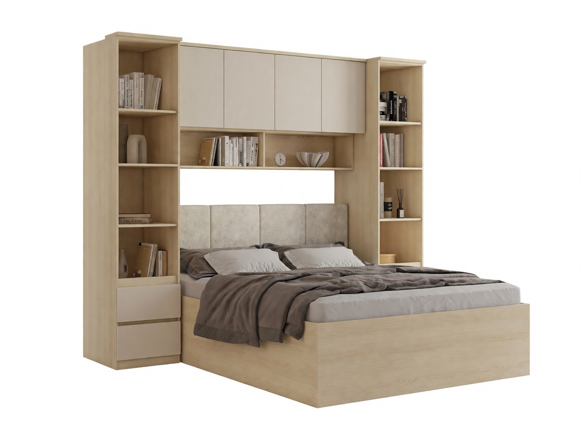 Ensemble de chambre Nolcala 124 (Chêne + Beige)