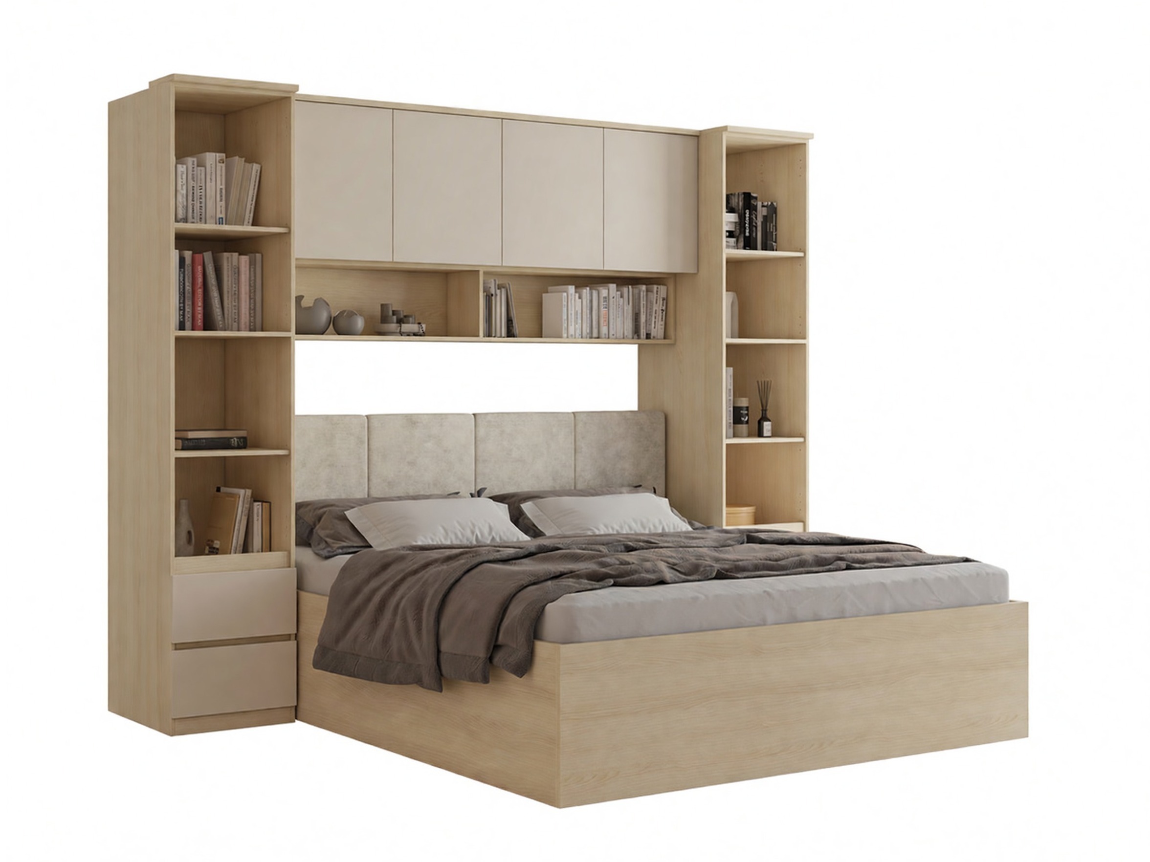 Ensemble de chambre Nolcala 124 (Chêne + Beige)