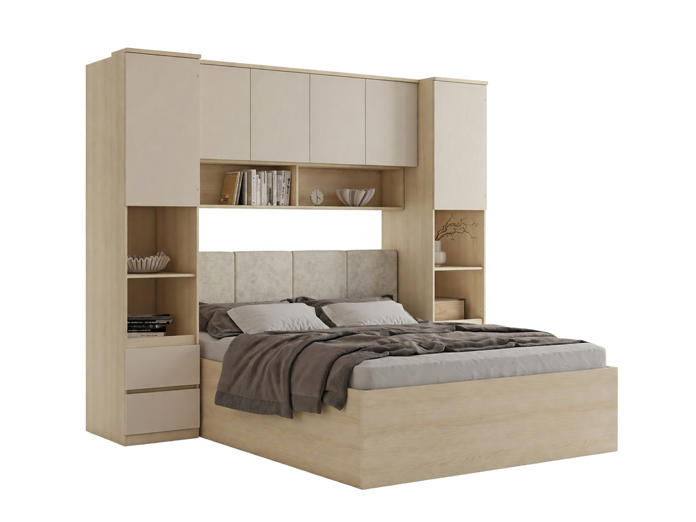 Ensemble de chambre Nolcala 126 (Chêne + Beige)