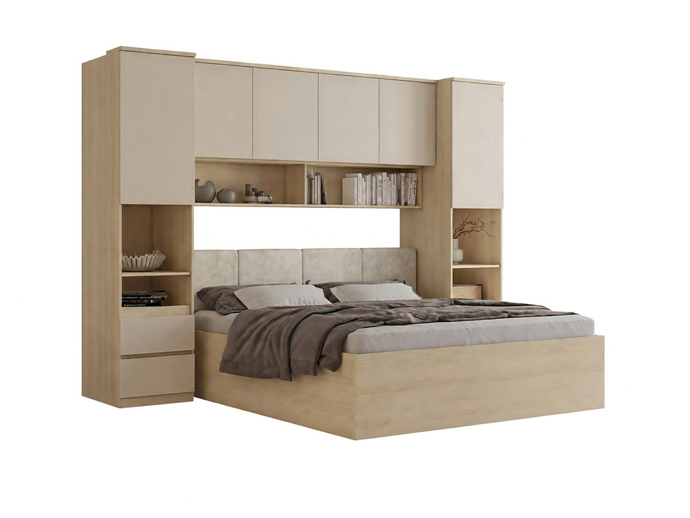 Ensemble de chambre Nolcala 126 (Chêne + Beige)