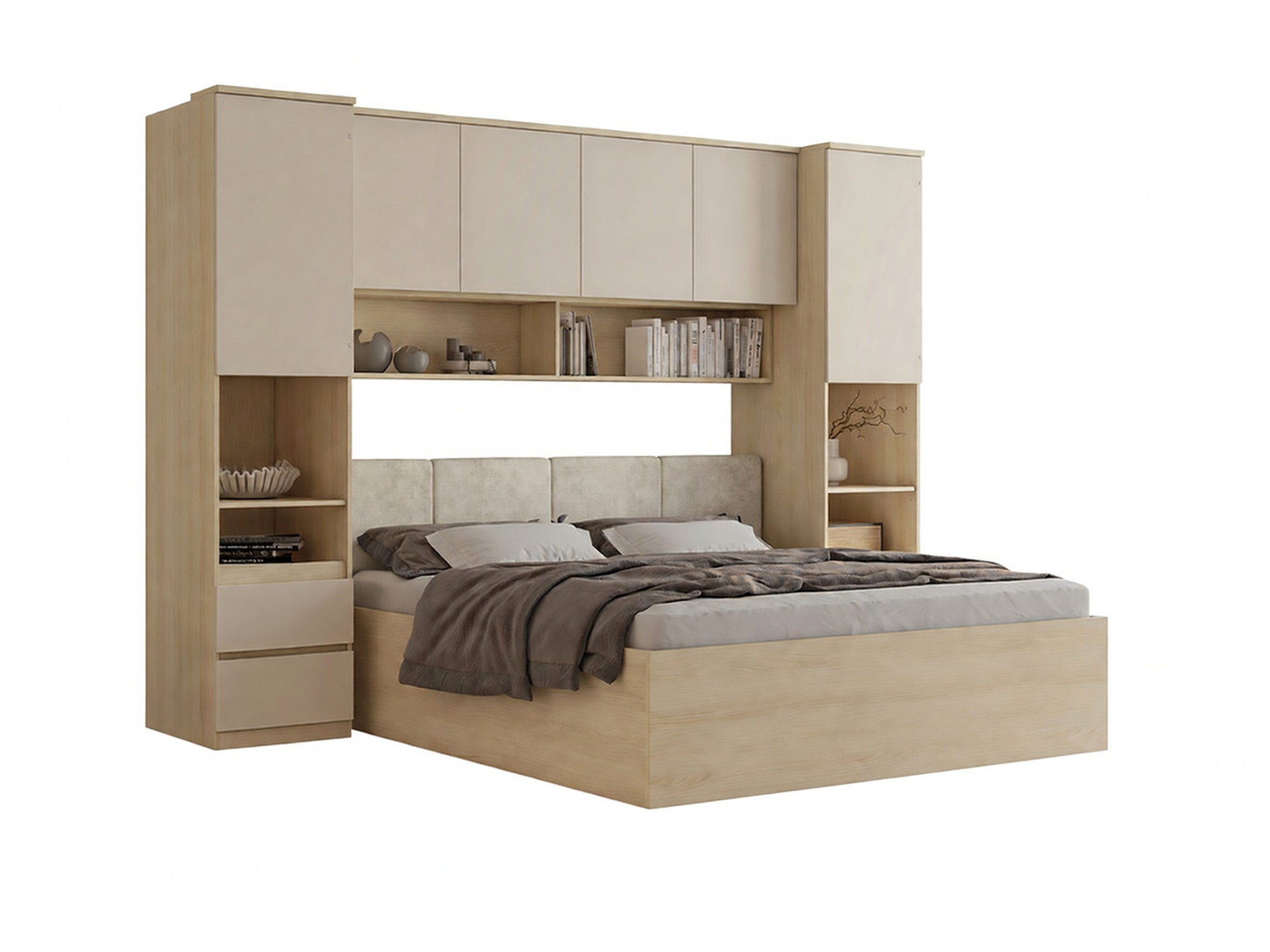 Ensemble de chambre Nolcala 126 (Chêne + Beige)
