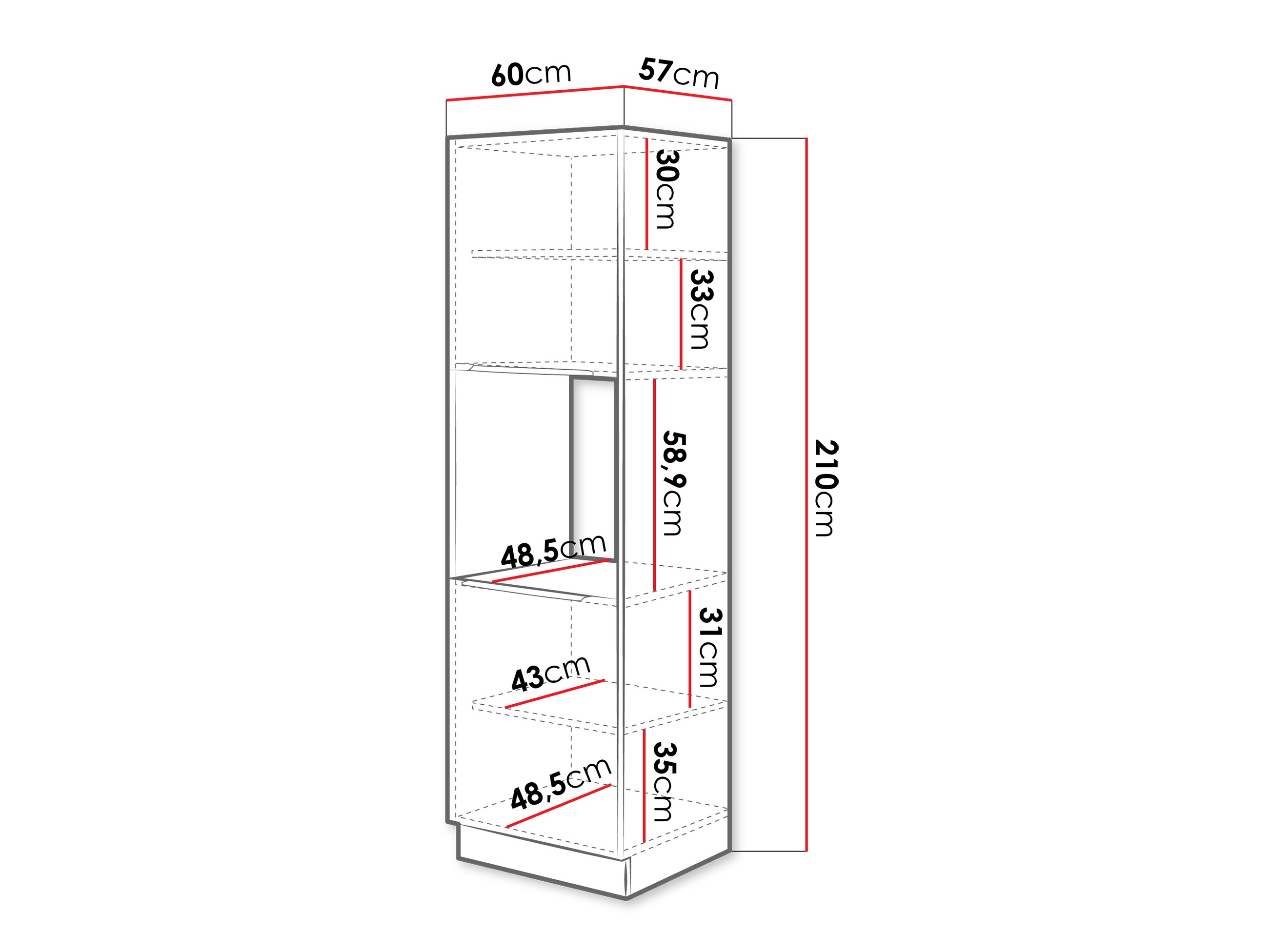 Armoire modulaire pour appareils intégrés Sole 133