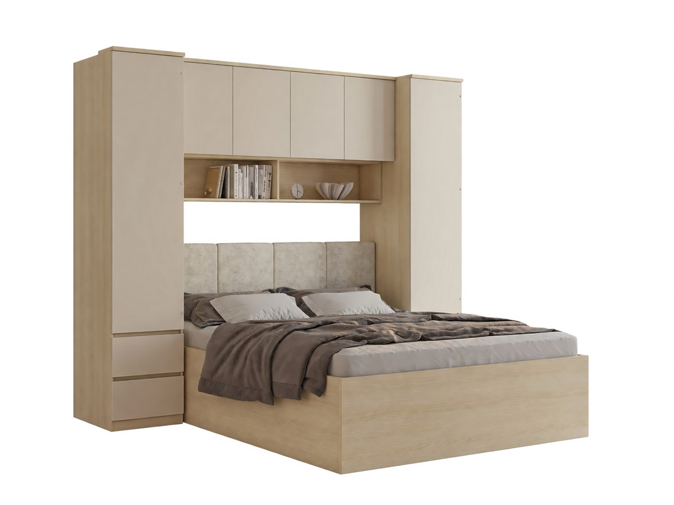 Ensemble de chambre Nolcala 125 (Chêne + Beige)