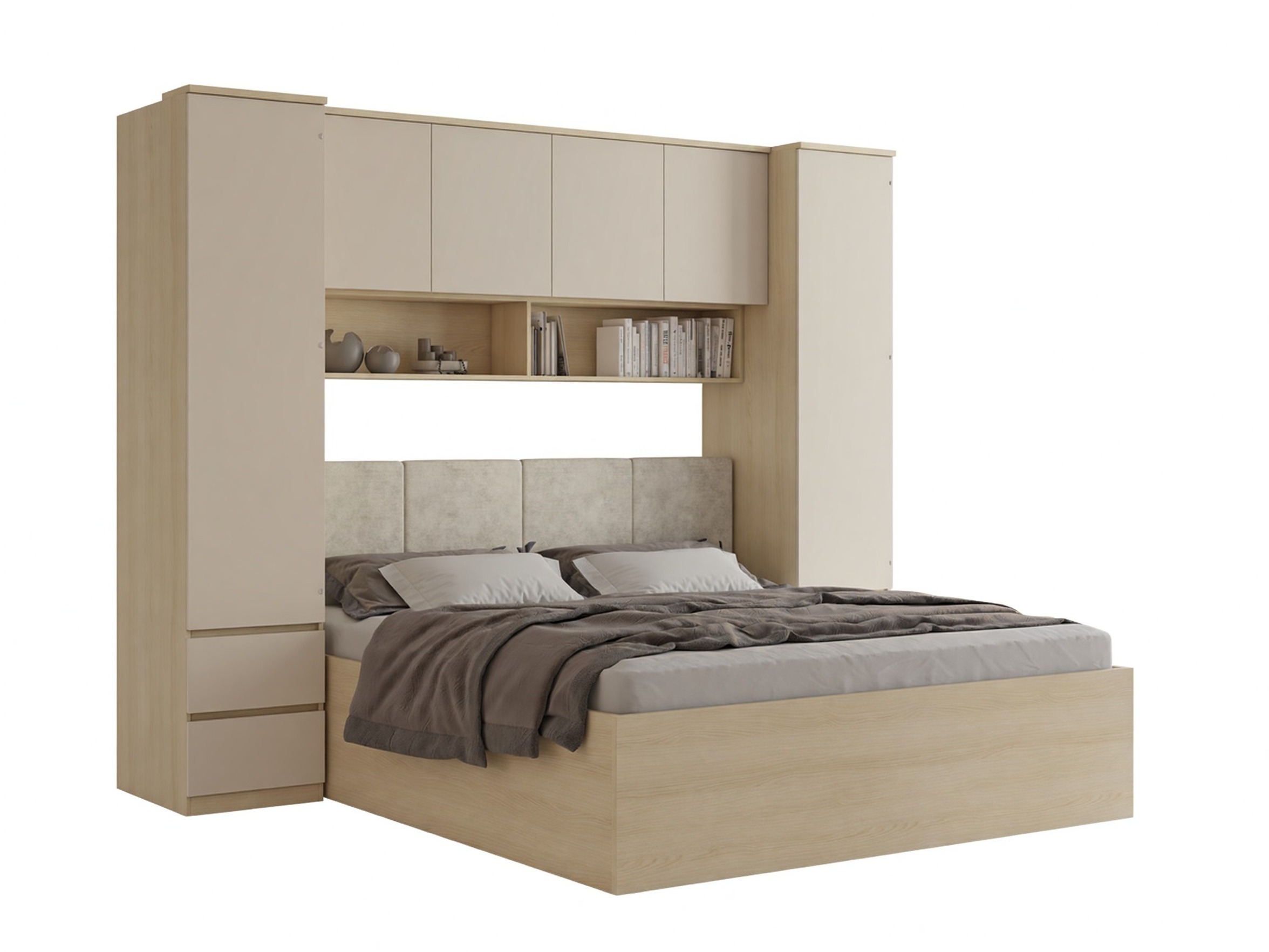 Ensemble de chambre Nolcala 125 (Chêne + Beige)