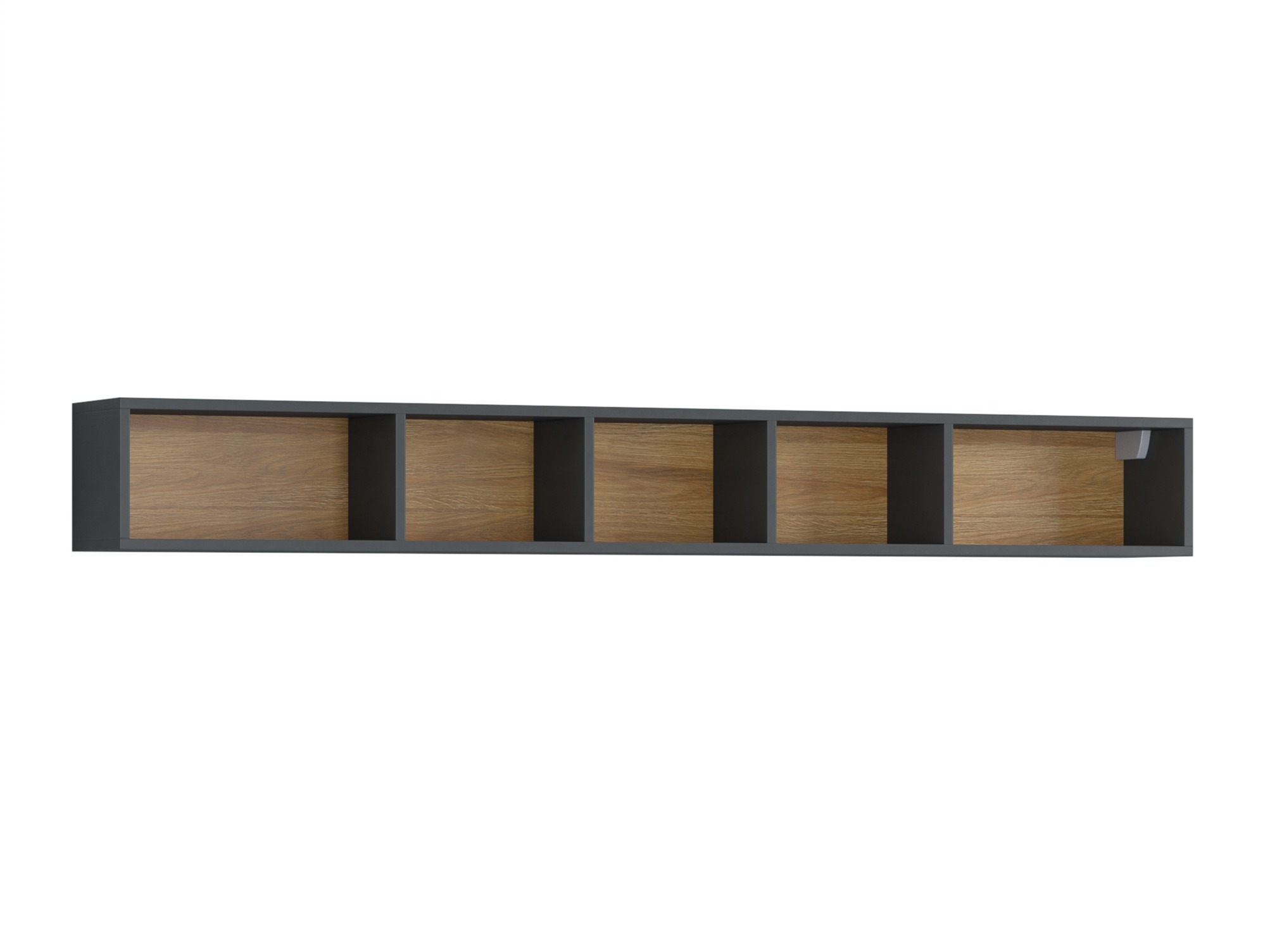 Ensemble de salon Torsone 104 (Anthracite + Gloss anthracite + Grandson chêne)
