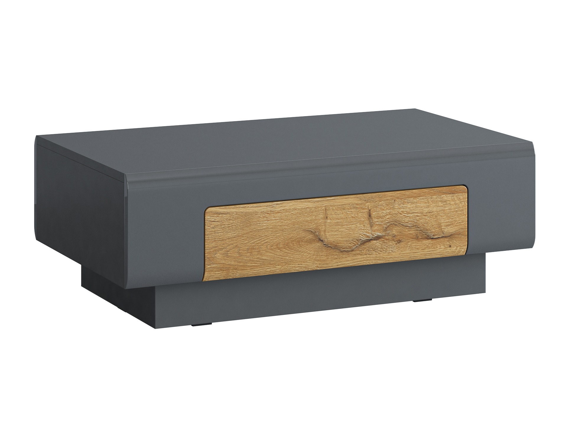 Table basse Torsone 111 (Anthracite + Gloss anthracite + Grandson chêne)