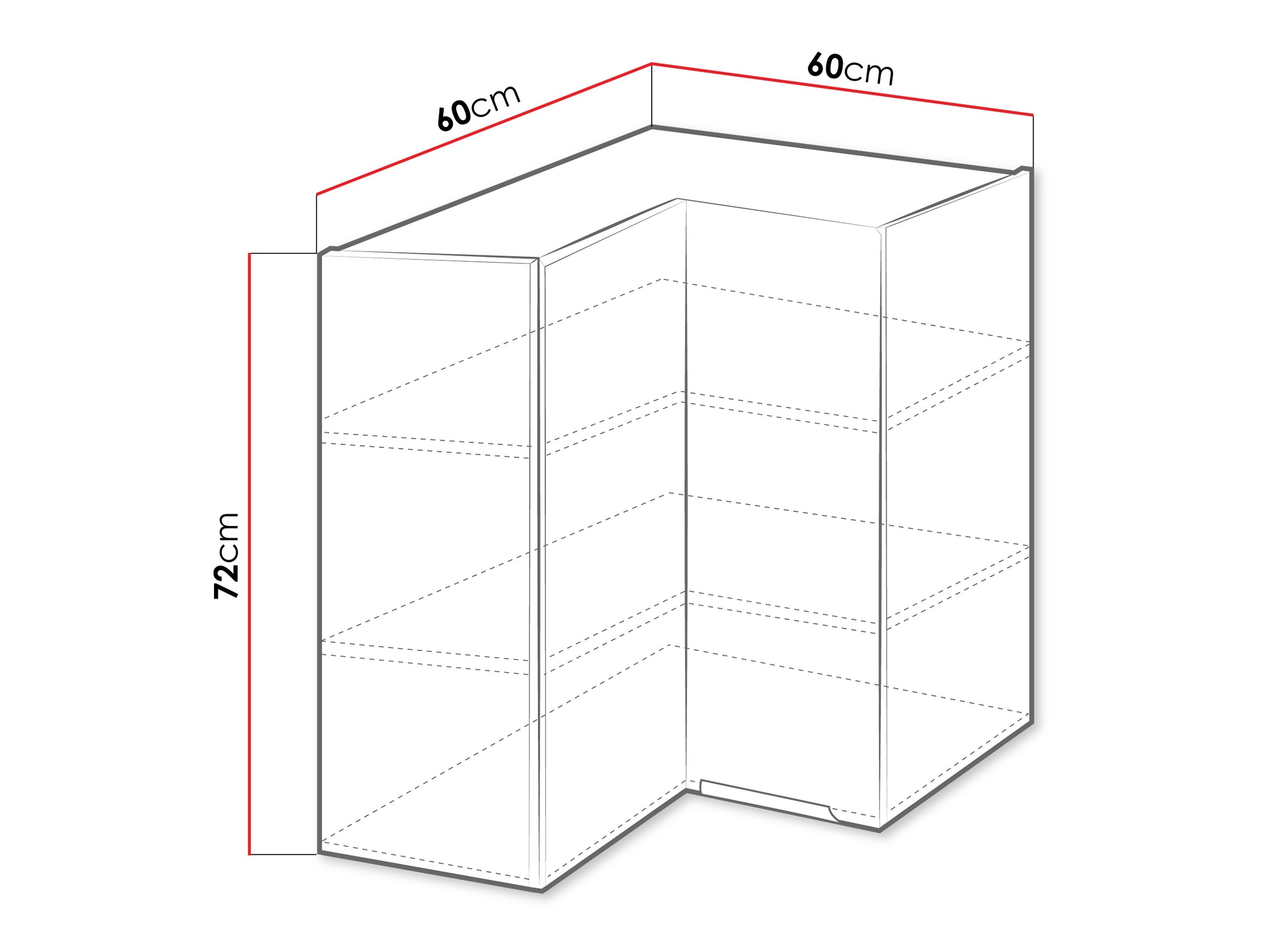 Armoire d'angle murale modulaire Sole 143