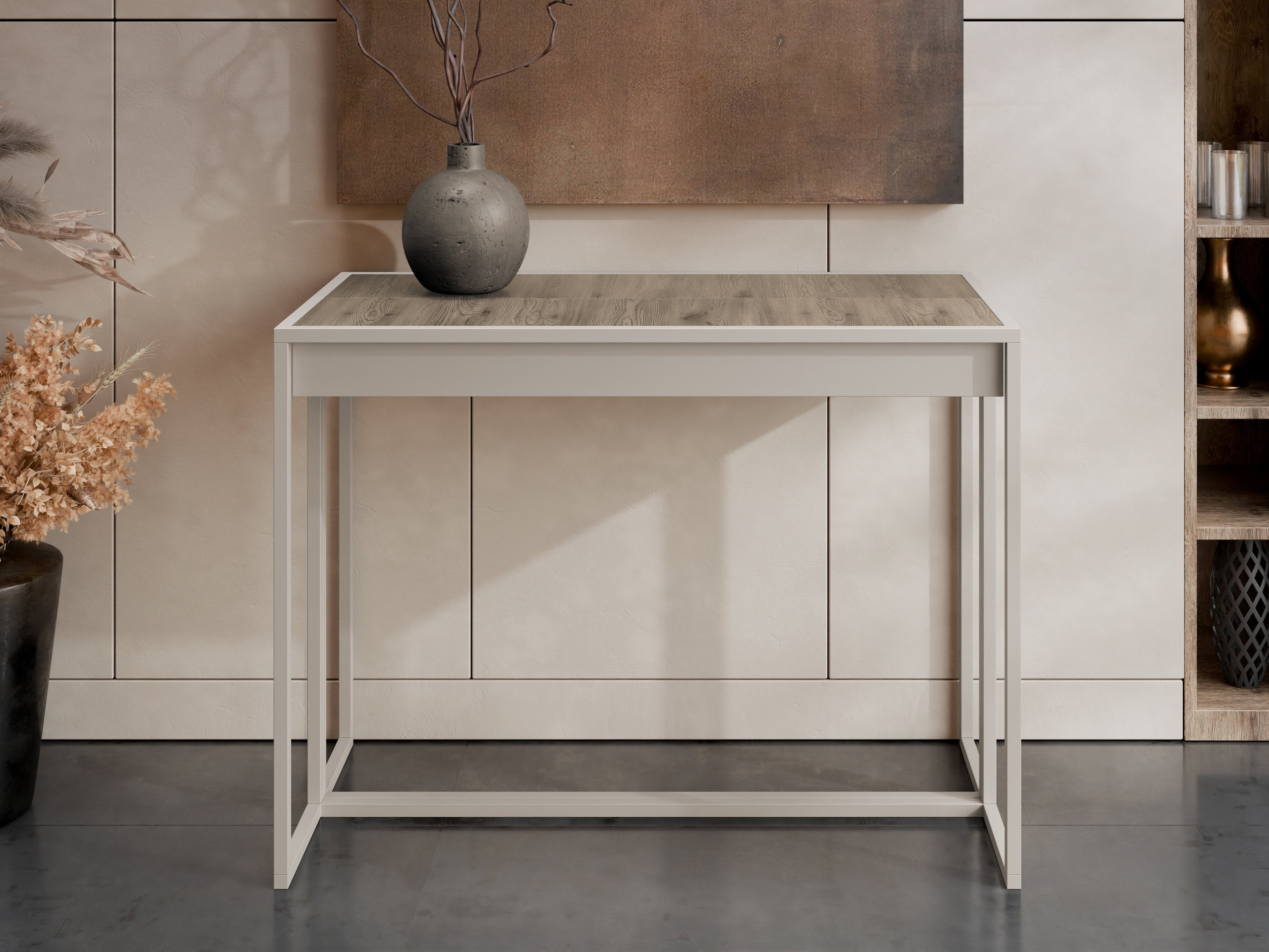 Table pliante Oswego 180 (Chêne foncé + Cachemire)