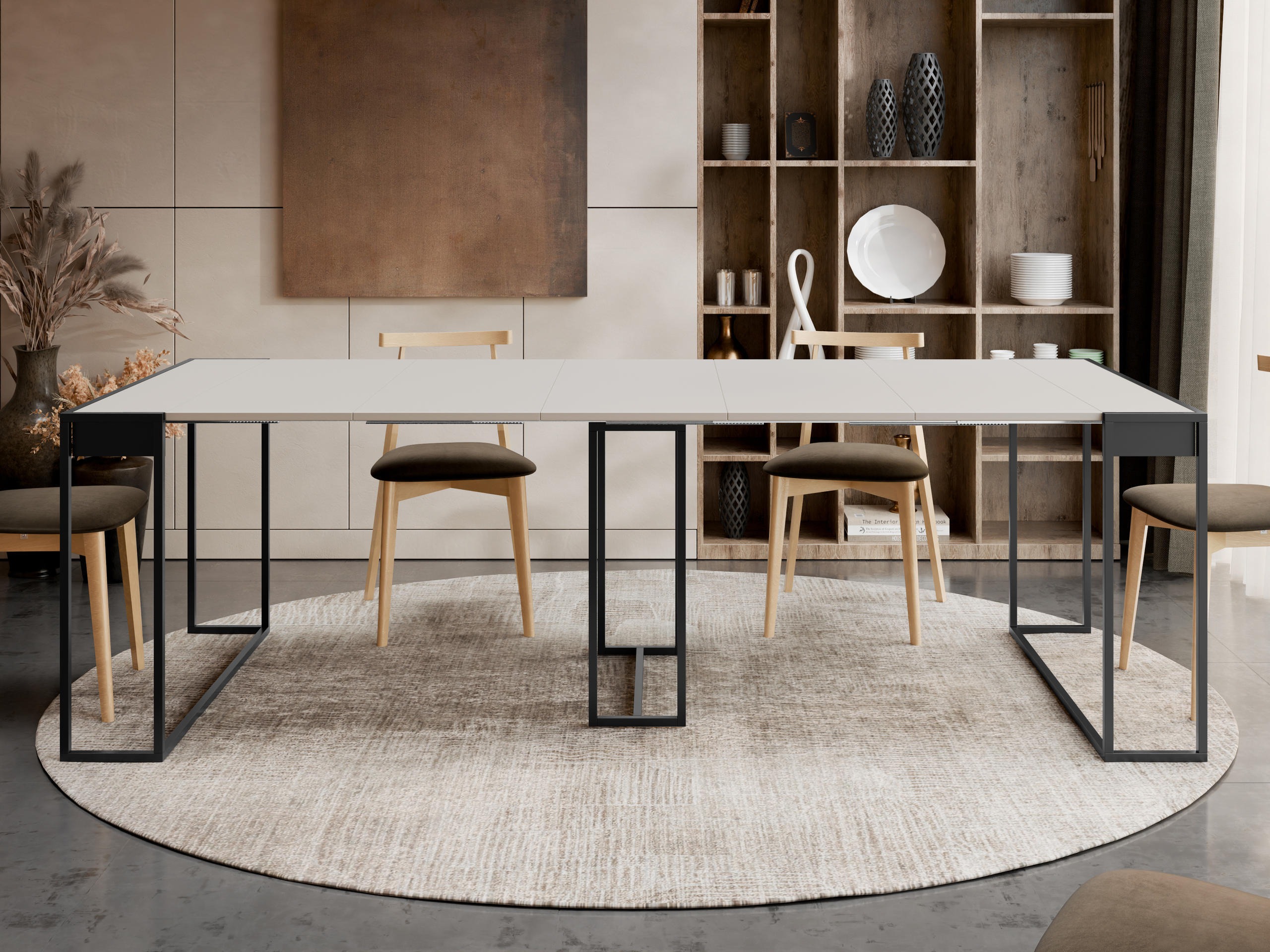Table pliante Oswego 180 (Noir + Cachemire)
