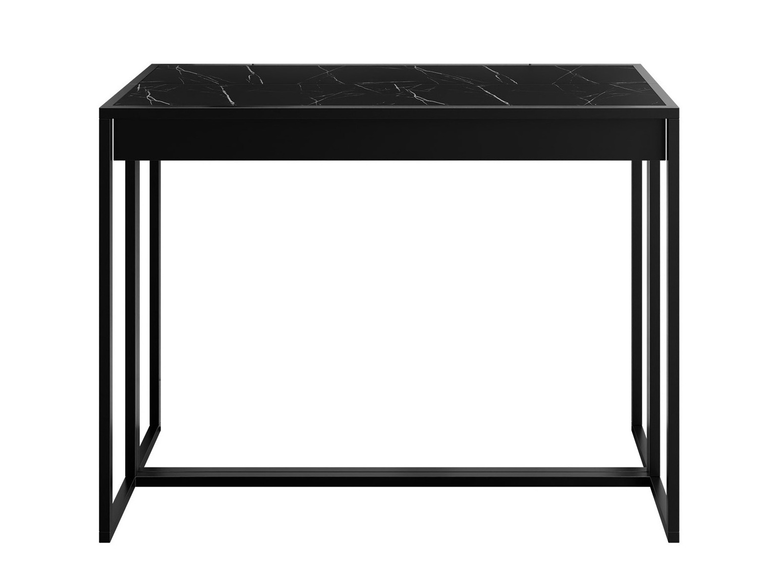Table pliante Oswego 180 (Noir + Marbre noir)