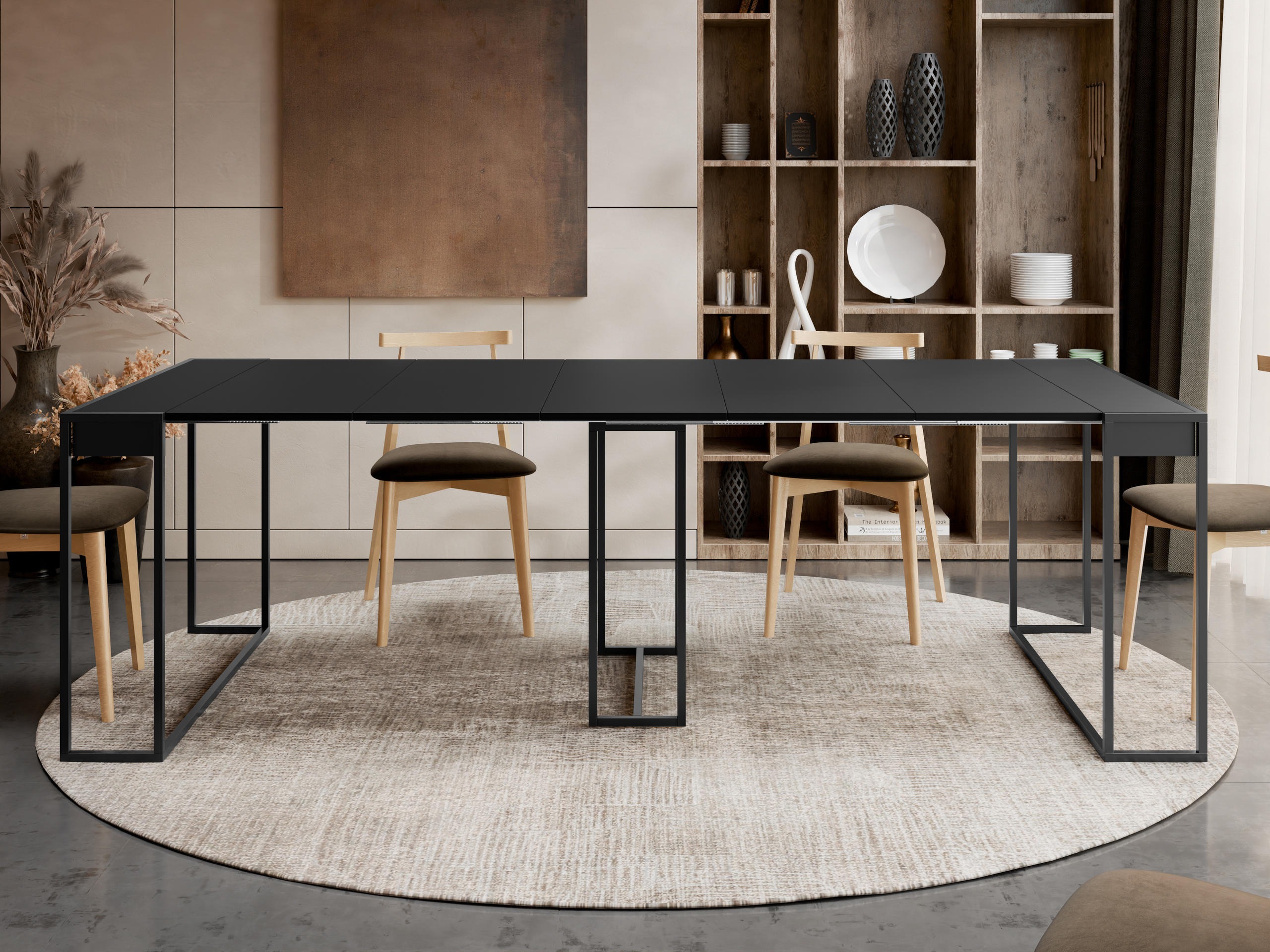 Table pliante Oswego 180 (Noir)