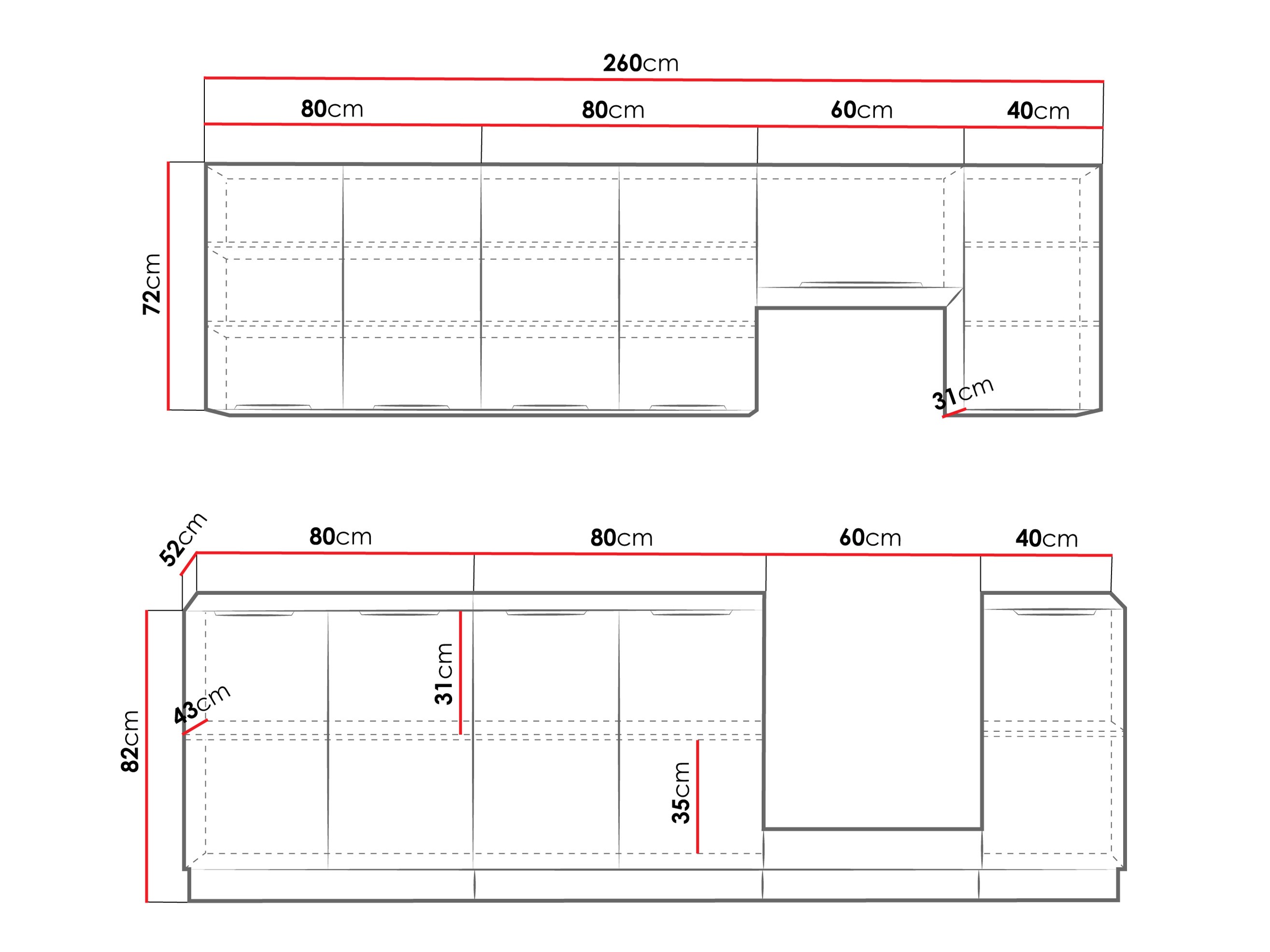 Cuisine complète modulaire Sole 158