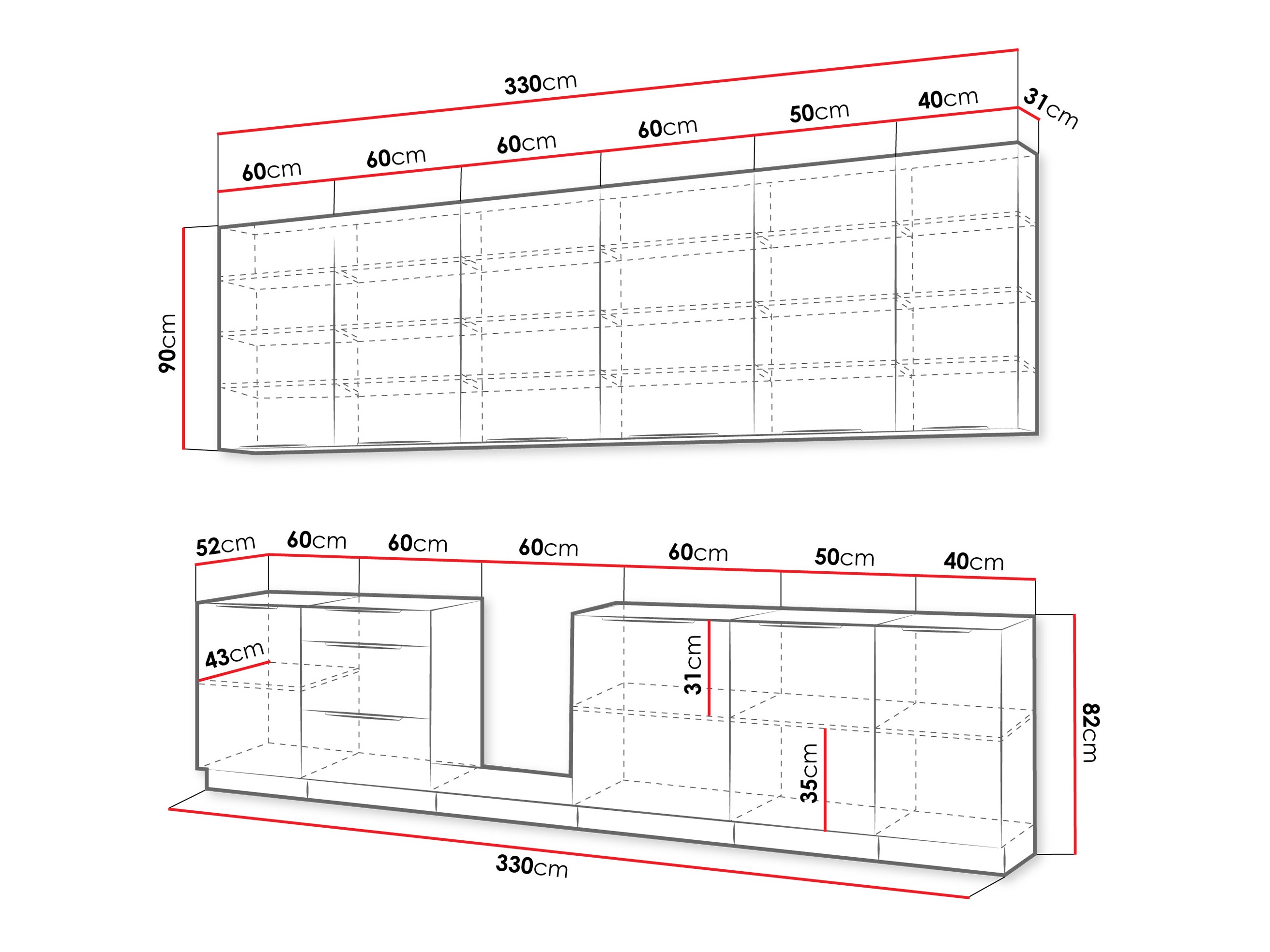 Cuisine complète modulaire Sole 159