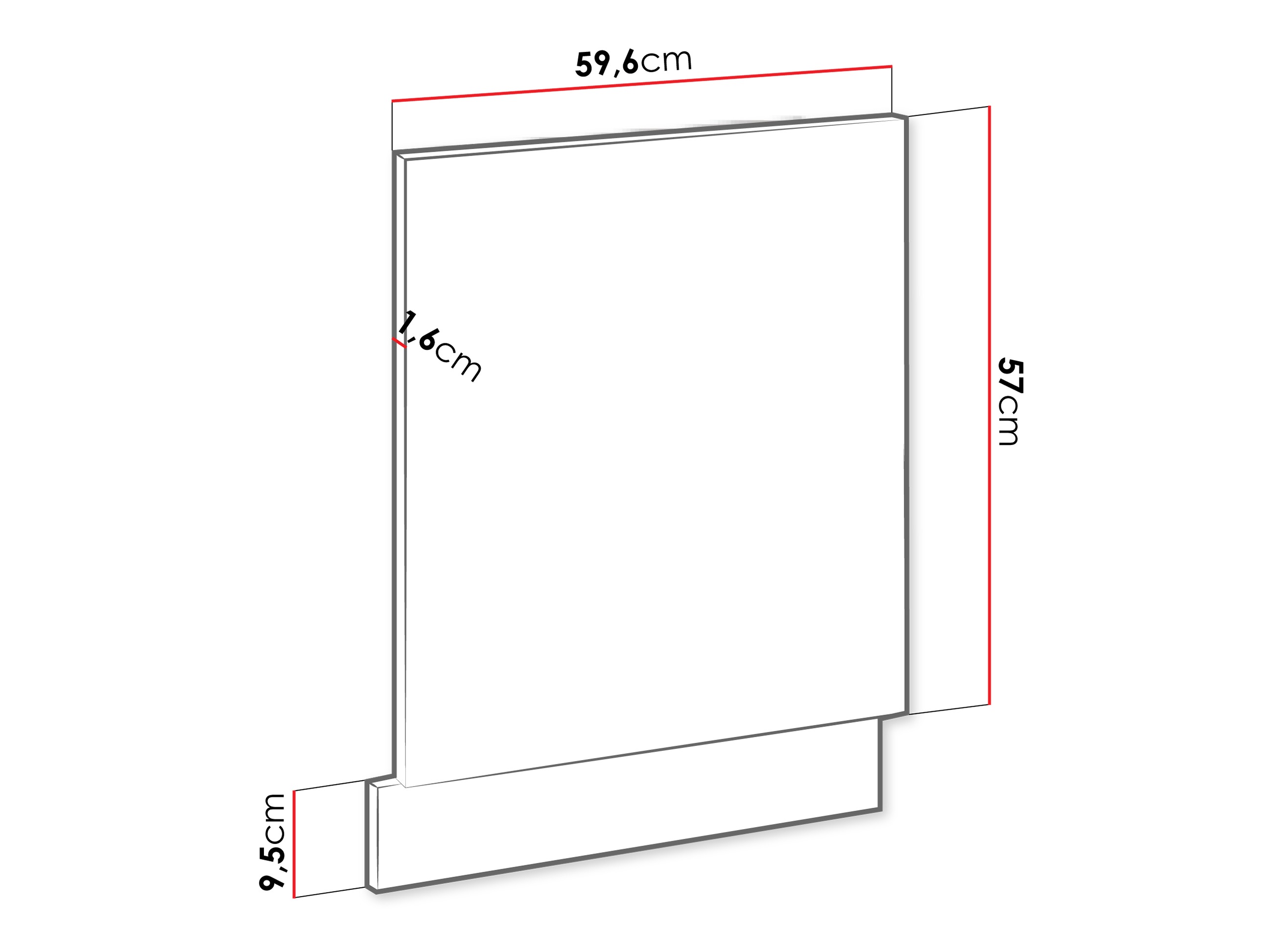Porte lave-vaisselle Sole 155