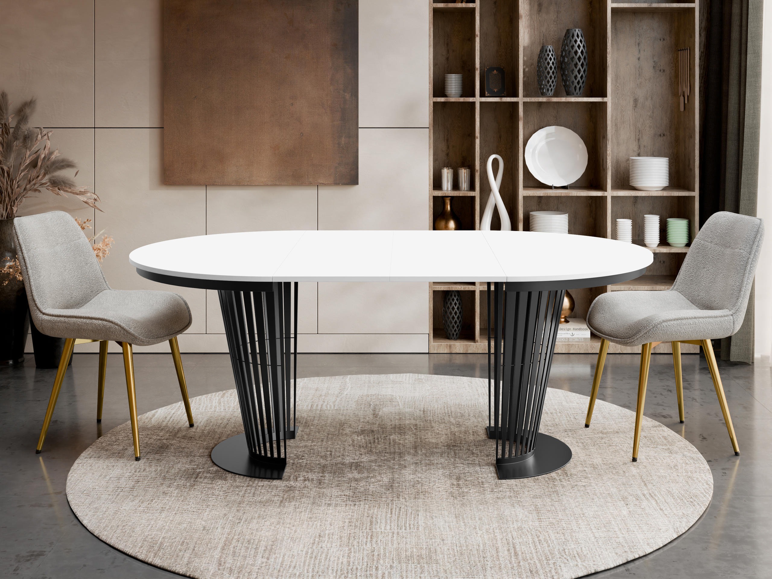 Table Oswego 179 (Noir + Blanc)